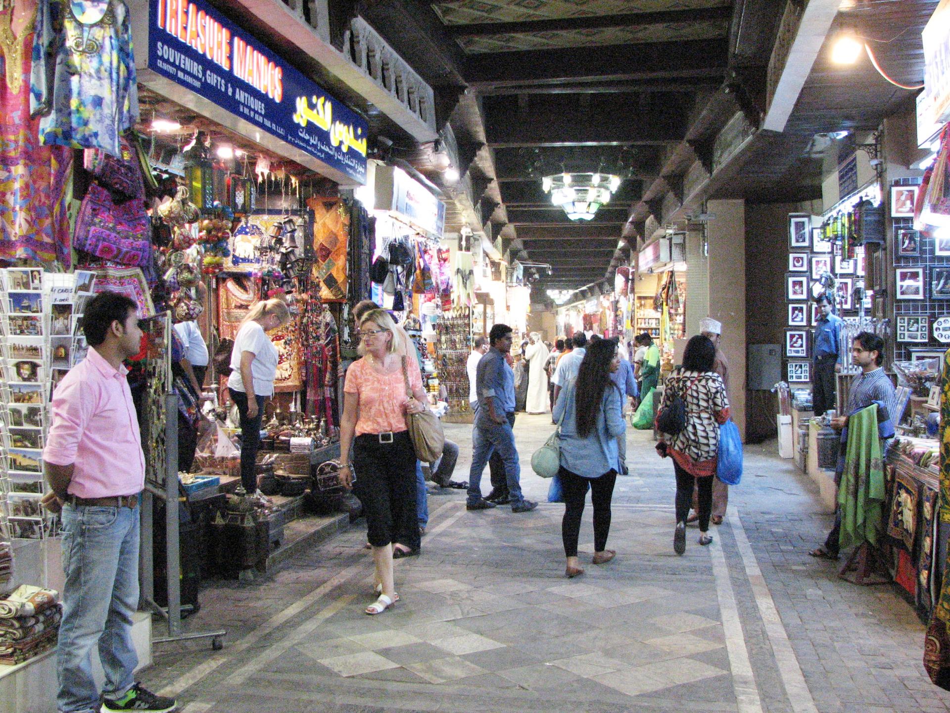 Shopping at the Muttrah souq.