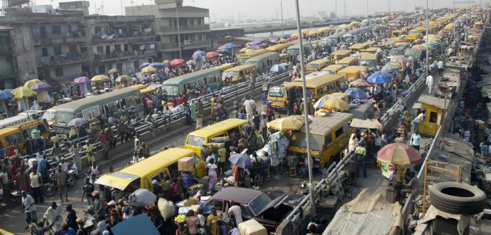 Traffic in Lagos, Nigeria.