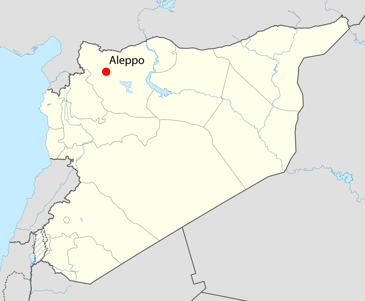 Aleppo, Syria map