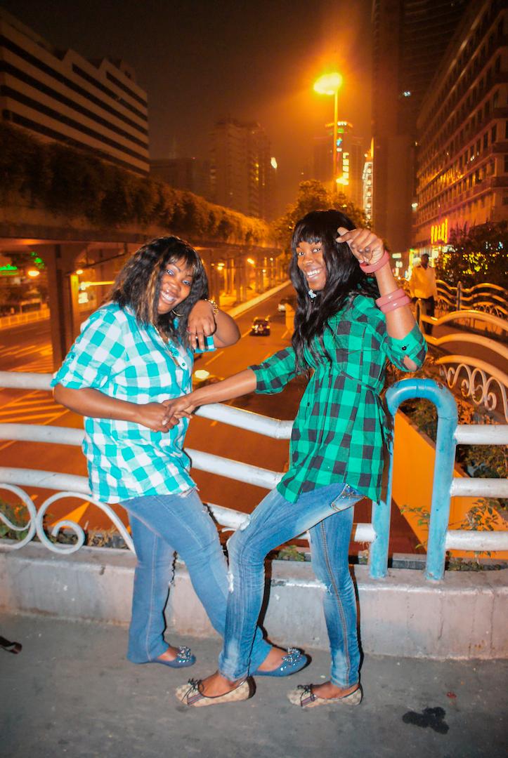Two women in checkered shirts. February 8, 2011