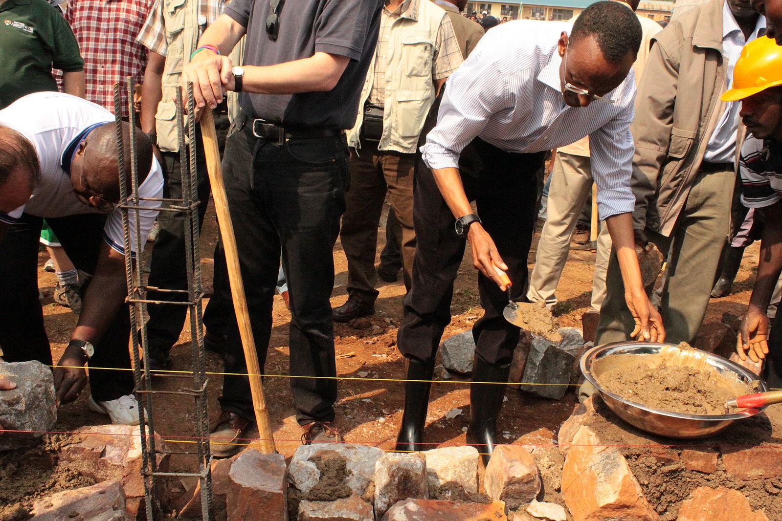 Rwanda President contributing to the community work 
