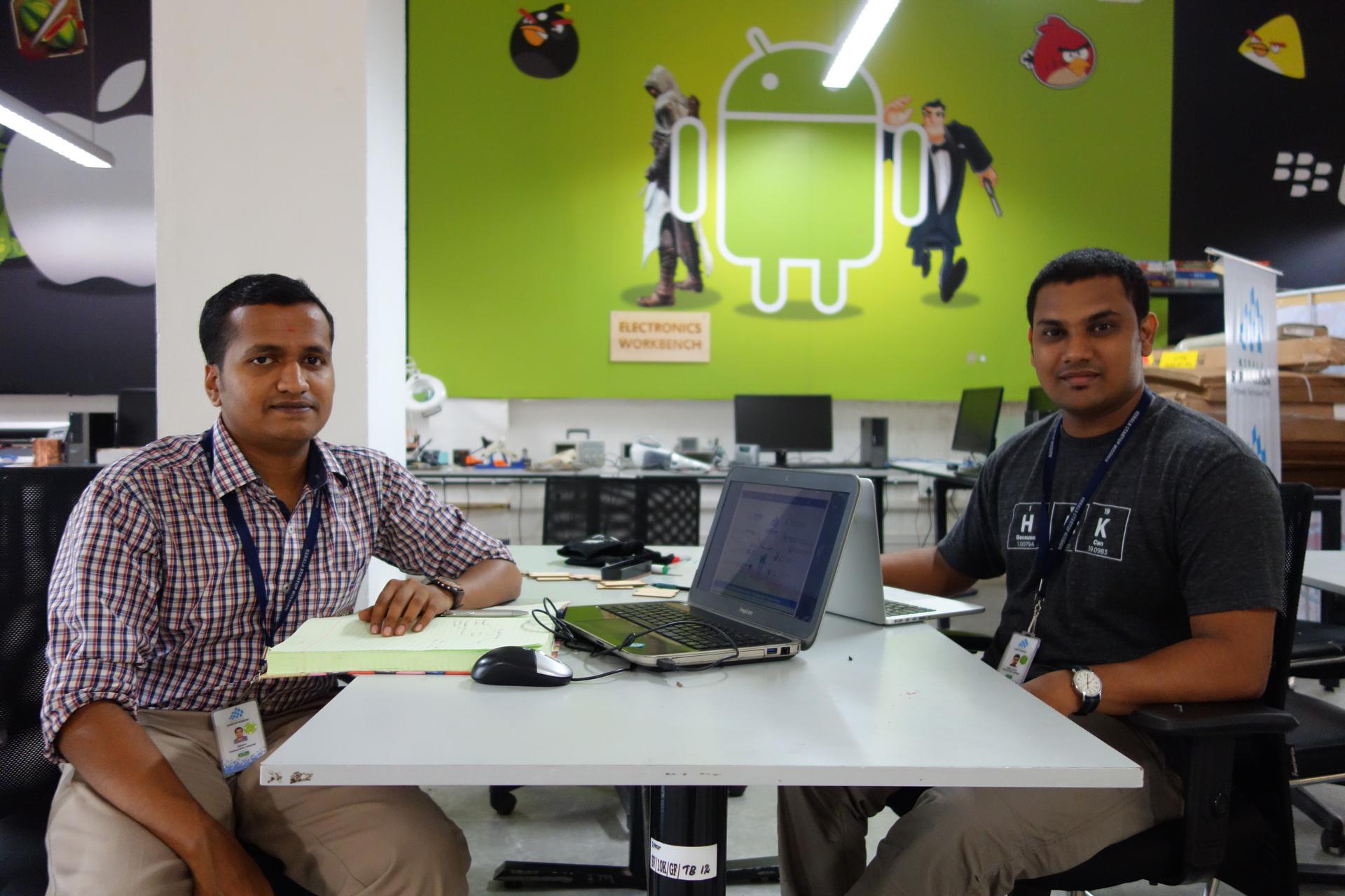 Startup Kerala technical officer Varun Geethamony (left) and Kochi Fab Lab head Daniel Jeevan (right)
