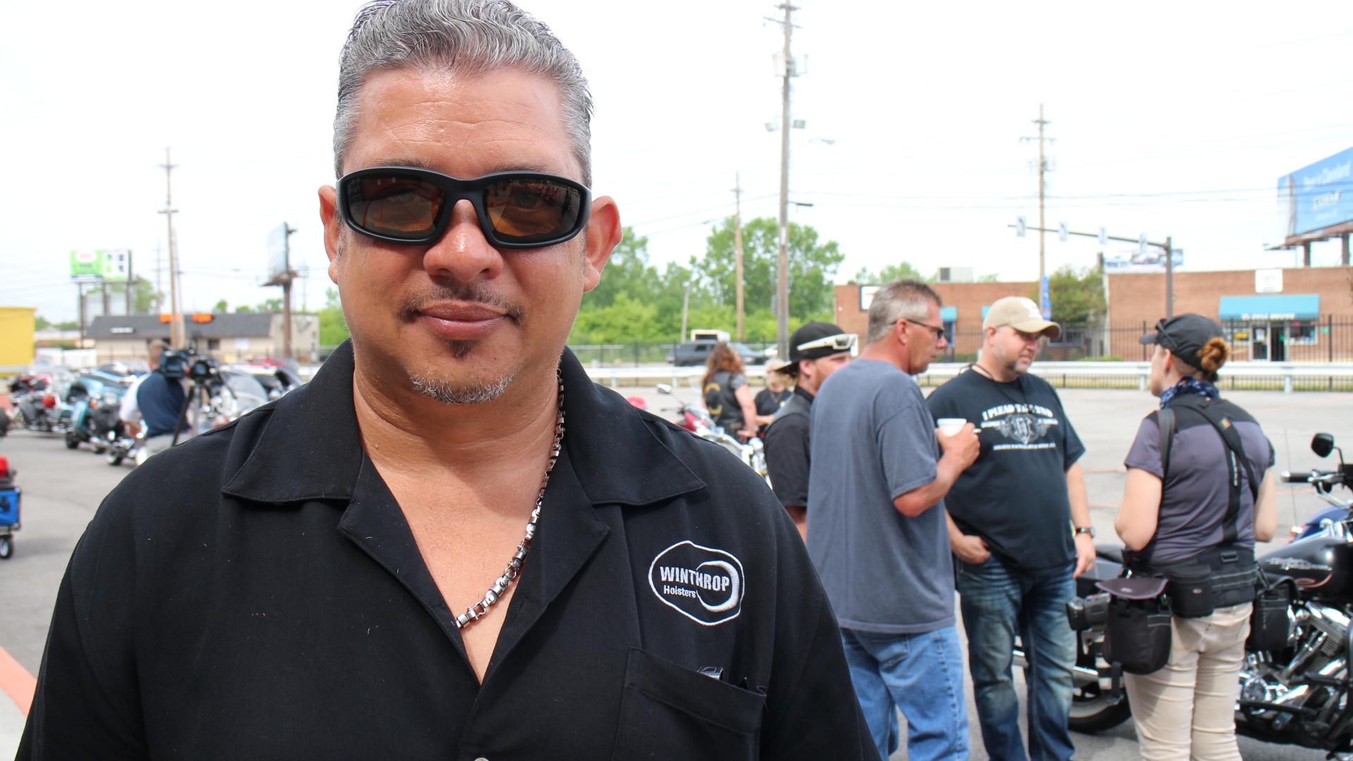 Winthrop Defreitas at the Bikers for Trump rally