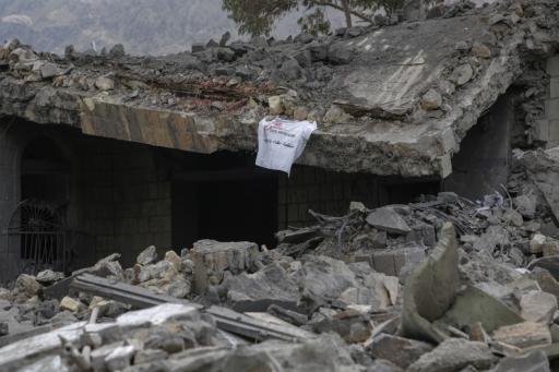 The entryway to the Doctors Without Borders hospital in the northern district of Haydan, Sadaa. The town of Haydan had been repeatedly bombed the week leading up to the attack on the hospital. Nothing remains of the clinic but fragments of rubble and glas