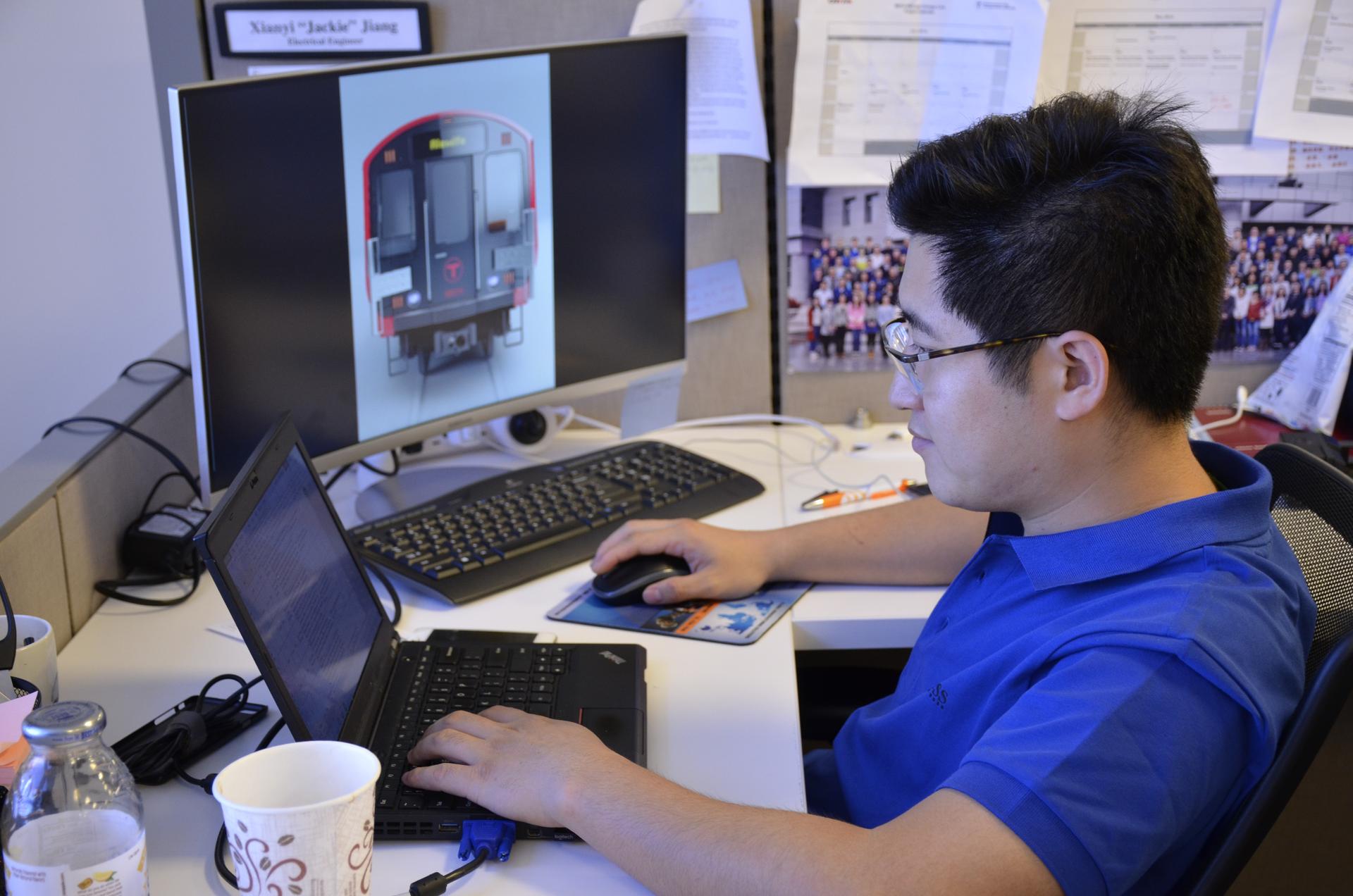 Chinese and American engineers are working side by side in Boston to design new subway cars.