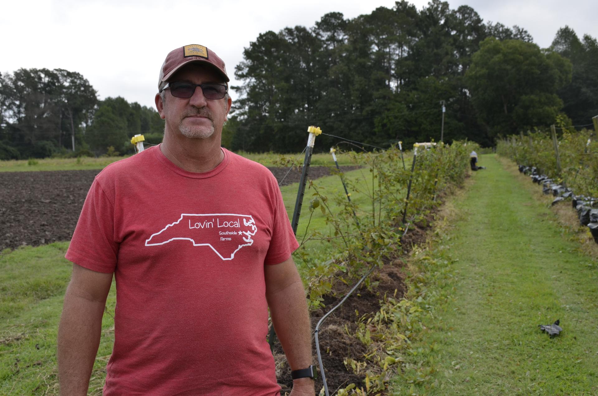 North Carolina farmer Shawn Harding sells local, but adds, “It’s a world market, no matter how small you think you are on this farm.