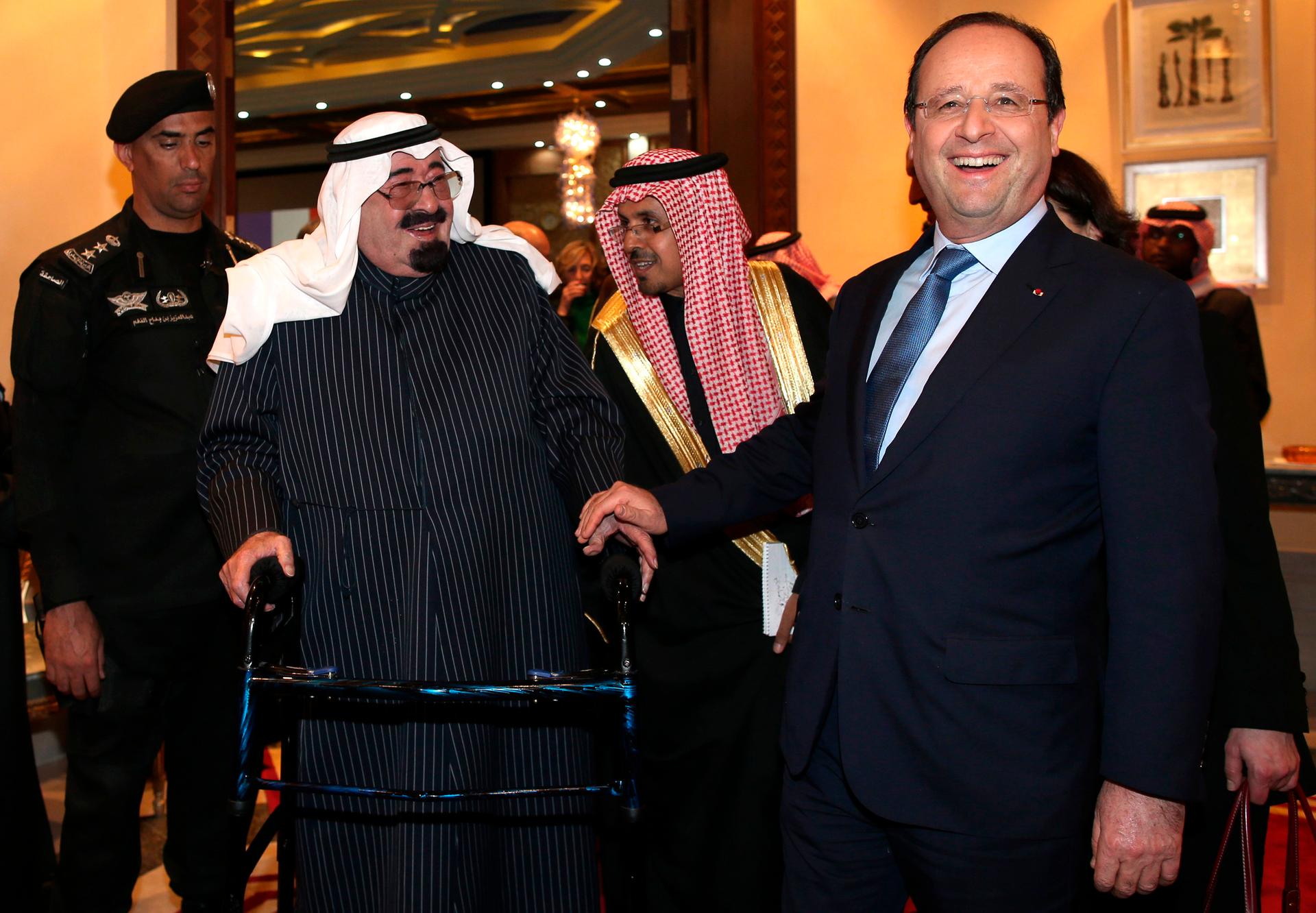 King Abdullah bin Abdulaziz al-Saud and President Francois Hollande
