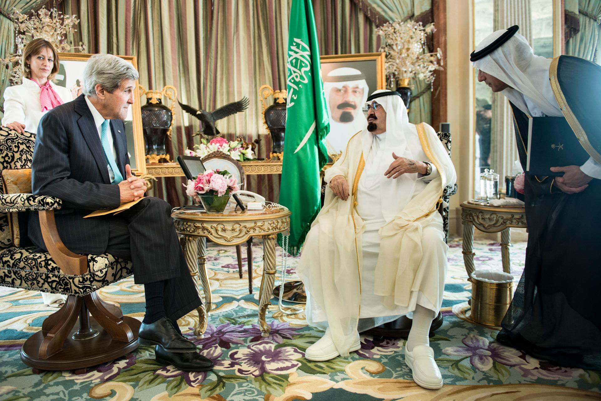 King Abdullah and John Kerry