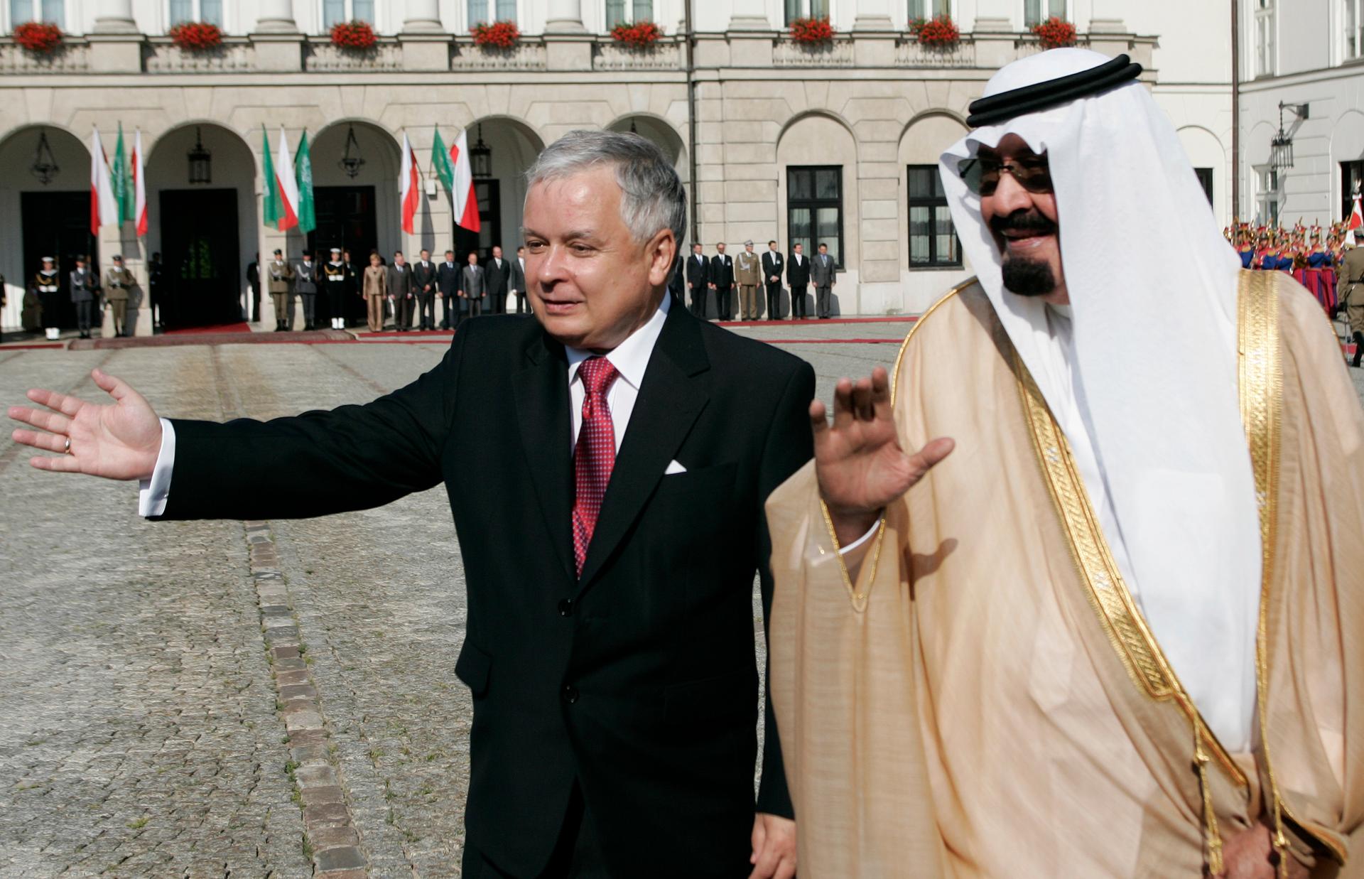 Lech Kaczynski and King Abdullah