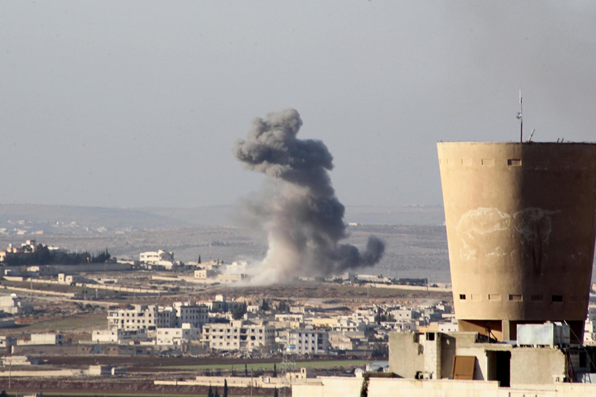 An airstrike in Syria