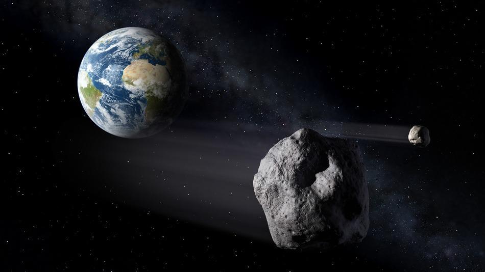 Asteroids passing Earth.