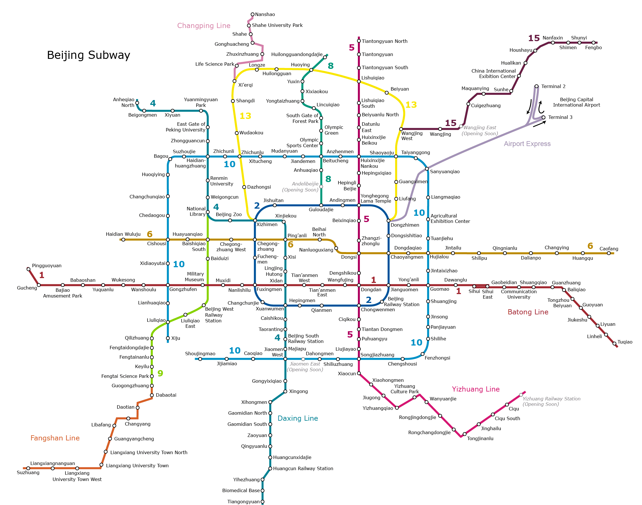 The Beijing transit map.