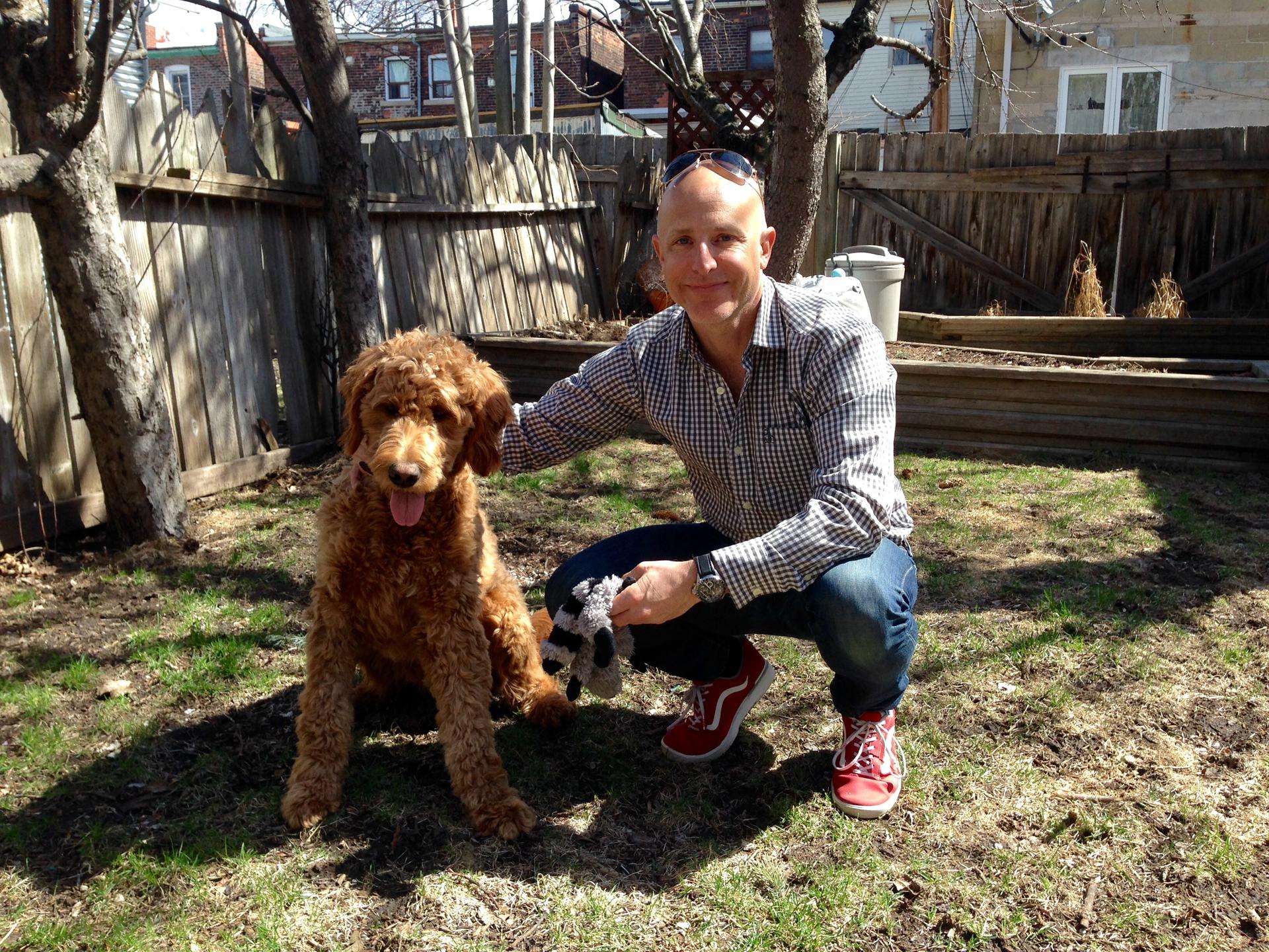 Toronto resident Bennett Mills and his dog, Russell.