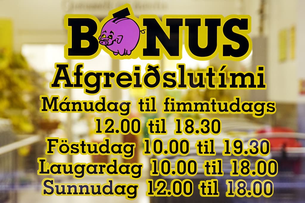 Bonus supermaket in Iceland.