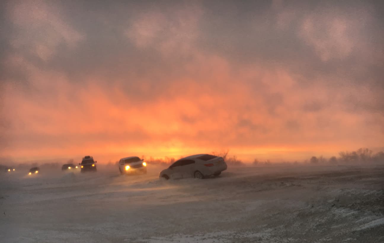 Several roads leading in and out of Standing Rock have been blocked, and there's been numerous accidents.
