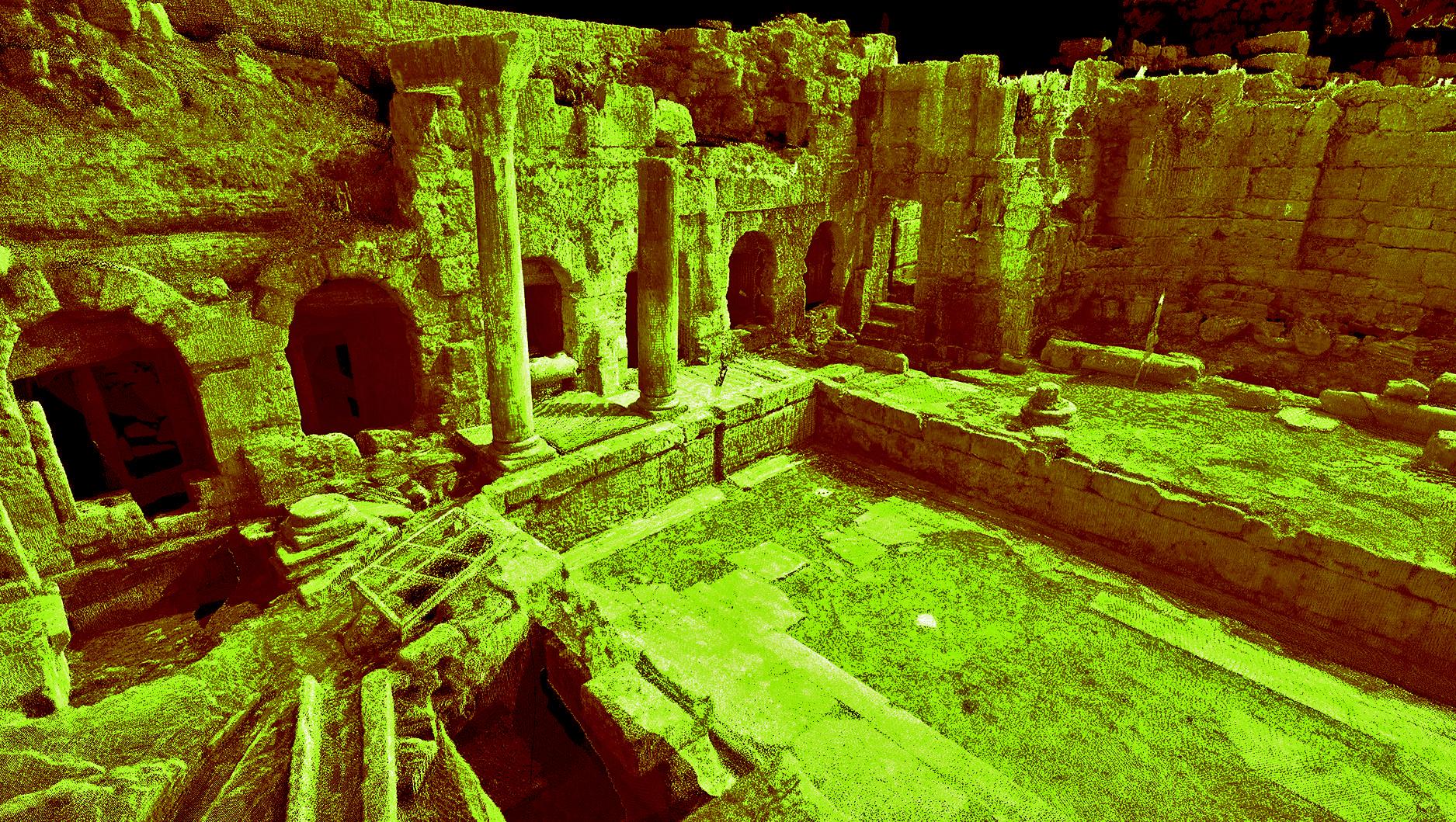 Laser scan data of the Peirene Fountain