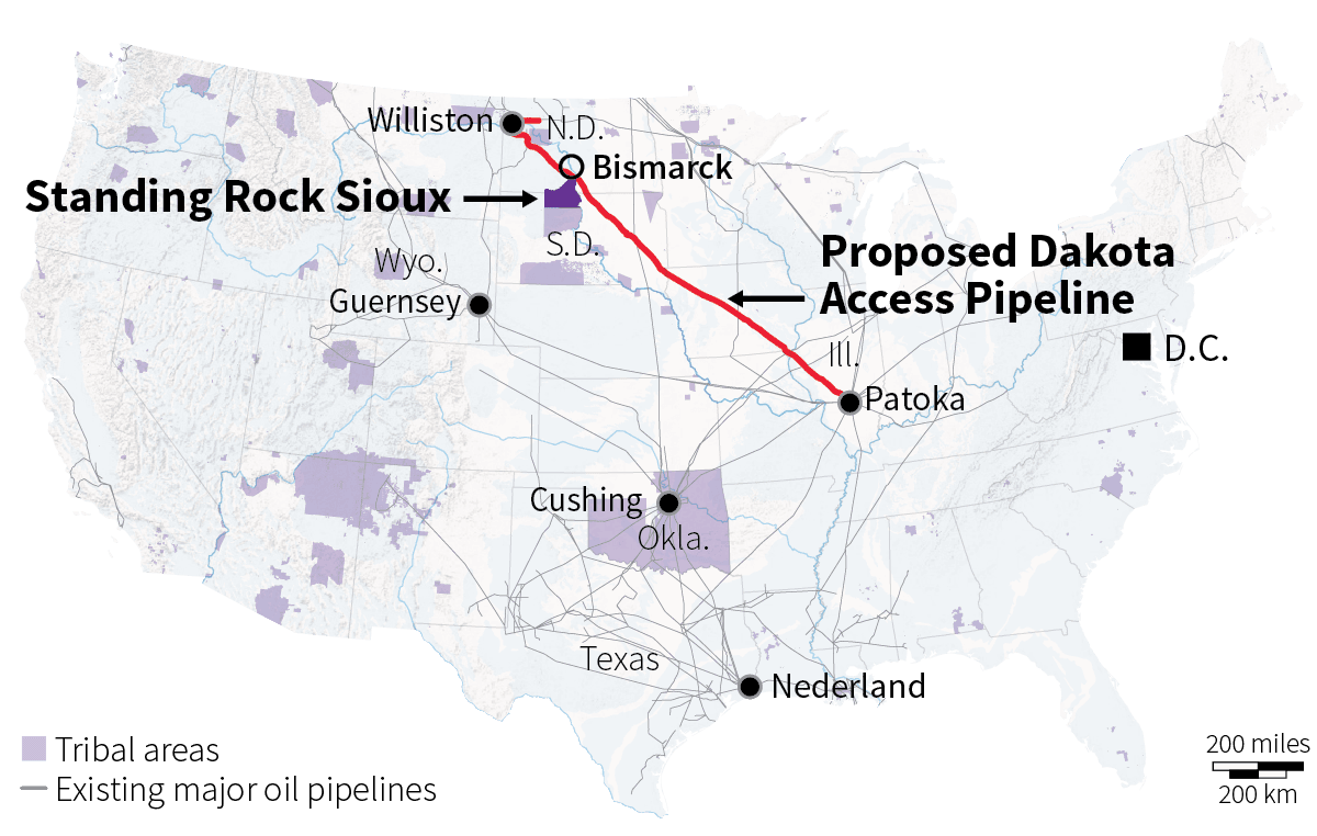 Dakota Access Pipeline original route map