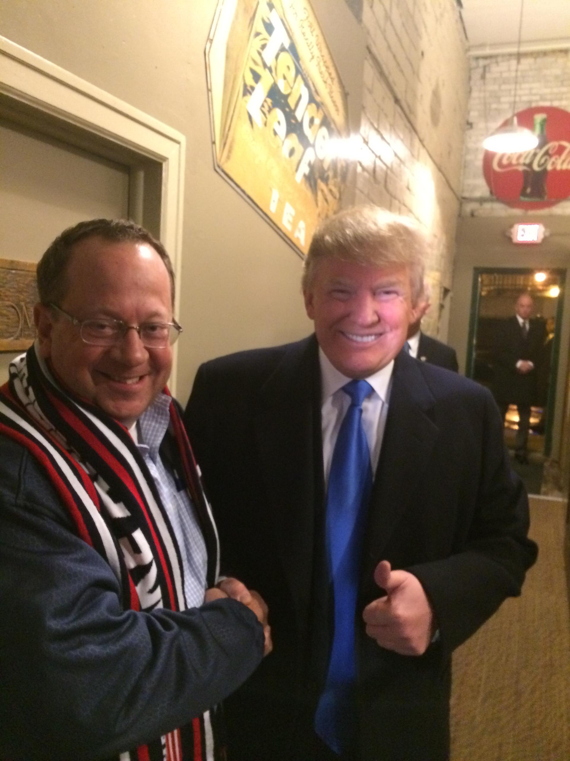 Dave McNeer meeting with then presidential candidate Donald Trump in Iowa in 2016.