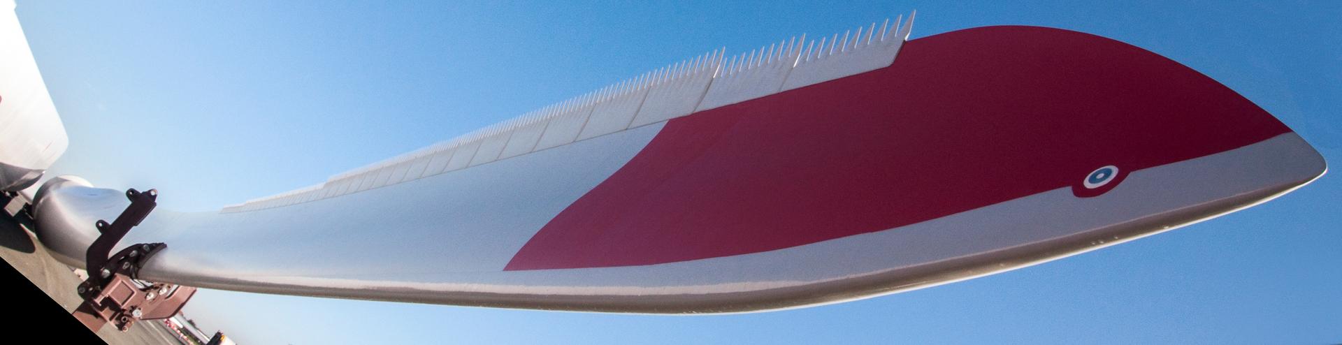 Siemens' wind turbine blades are manufactured from balsa wood and sheathed in fiberglass.