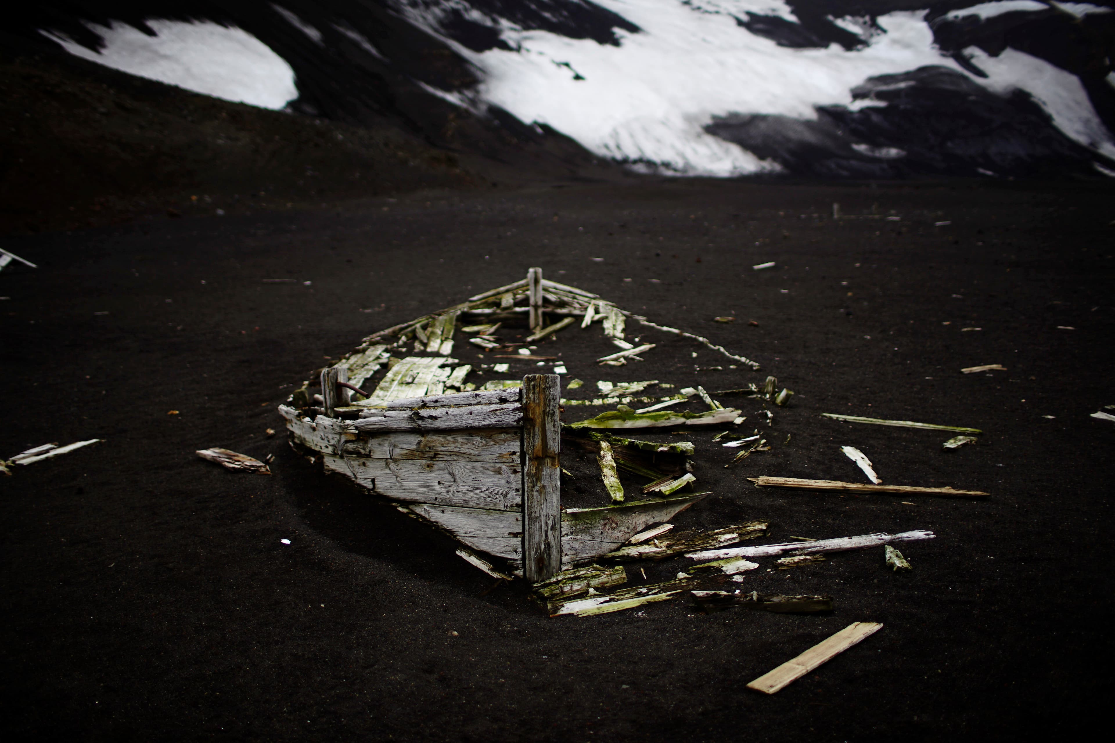 remains of a boat