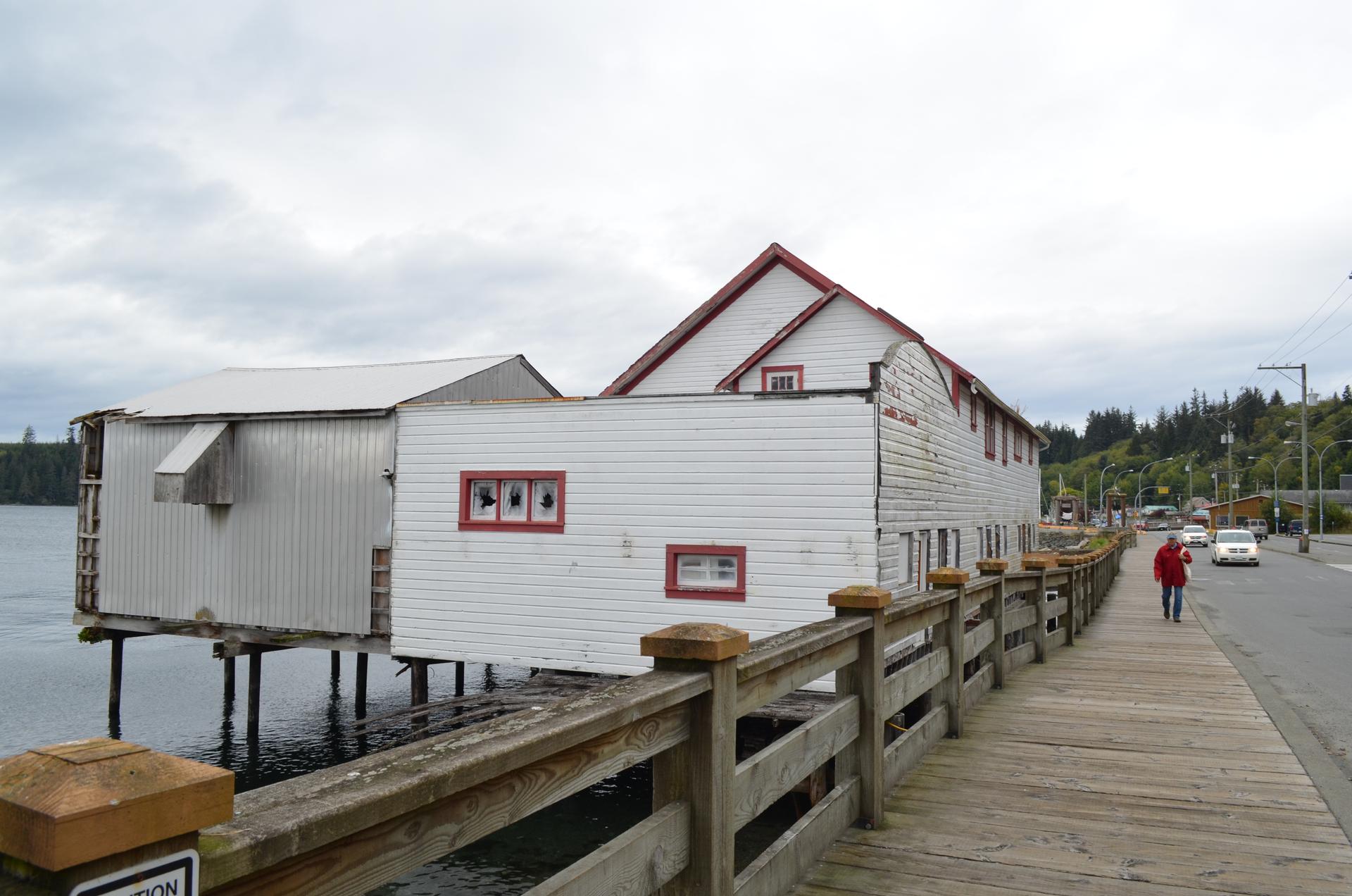The biggest building in the town of Alert Bay, British Columbia is the closed salmon cannery.