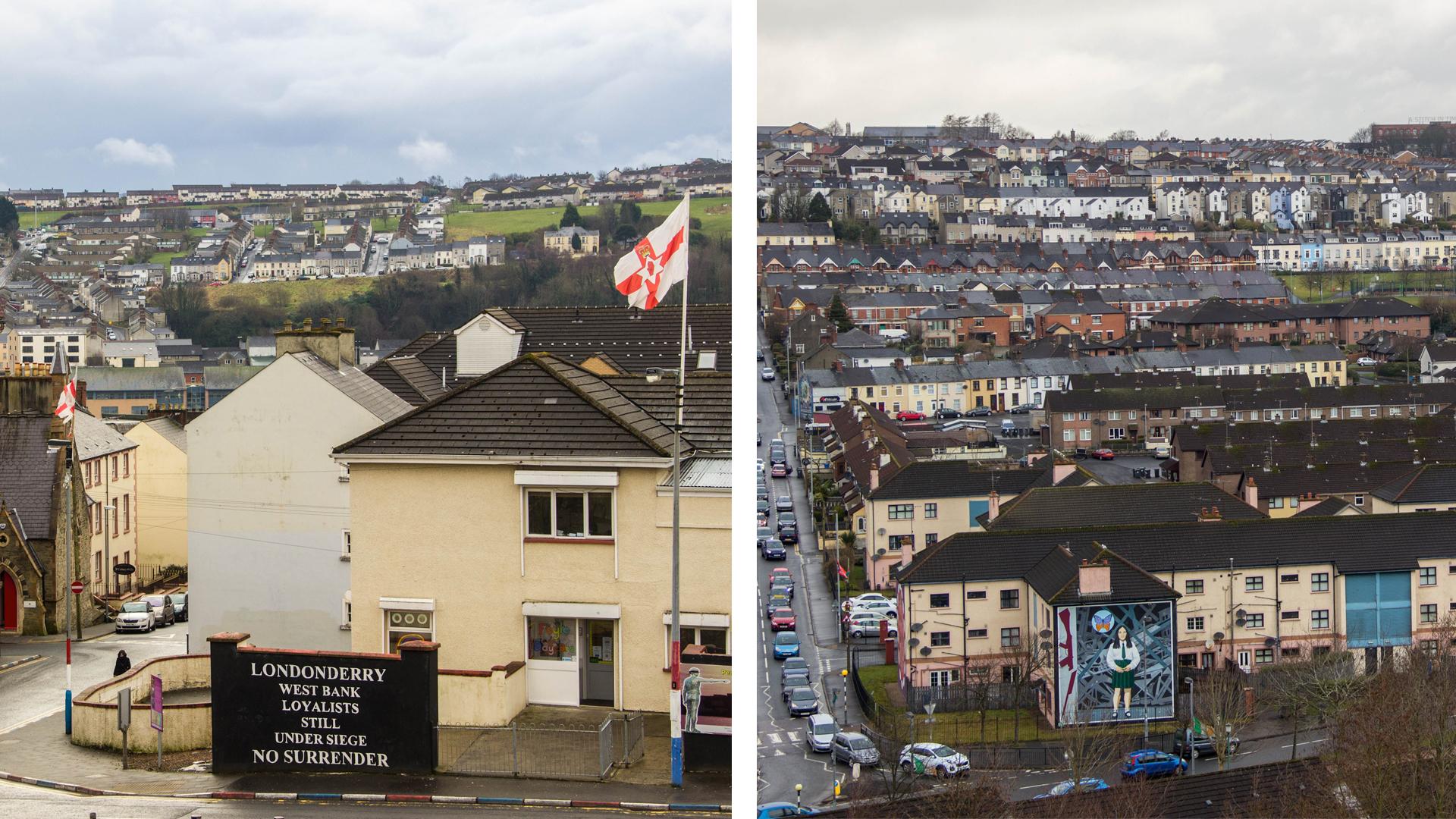 Derry/Londonderry is a lovely, thriving and prosperous city. But there are still some signs of its sectarian history evident today.
