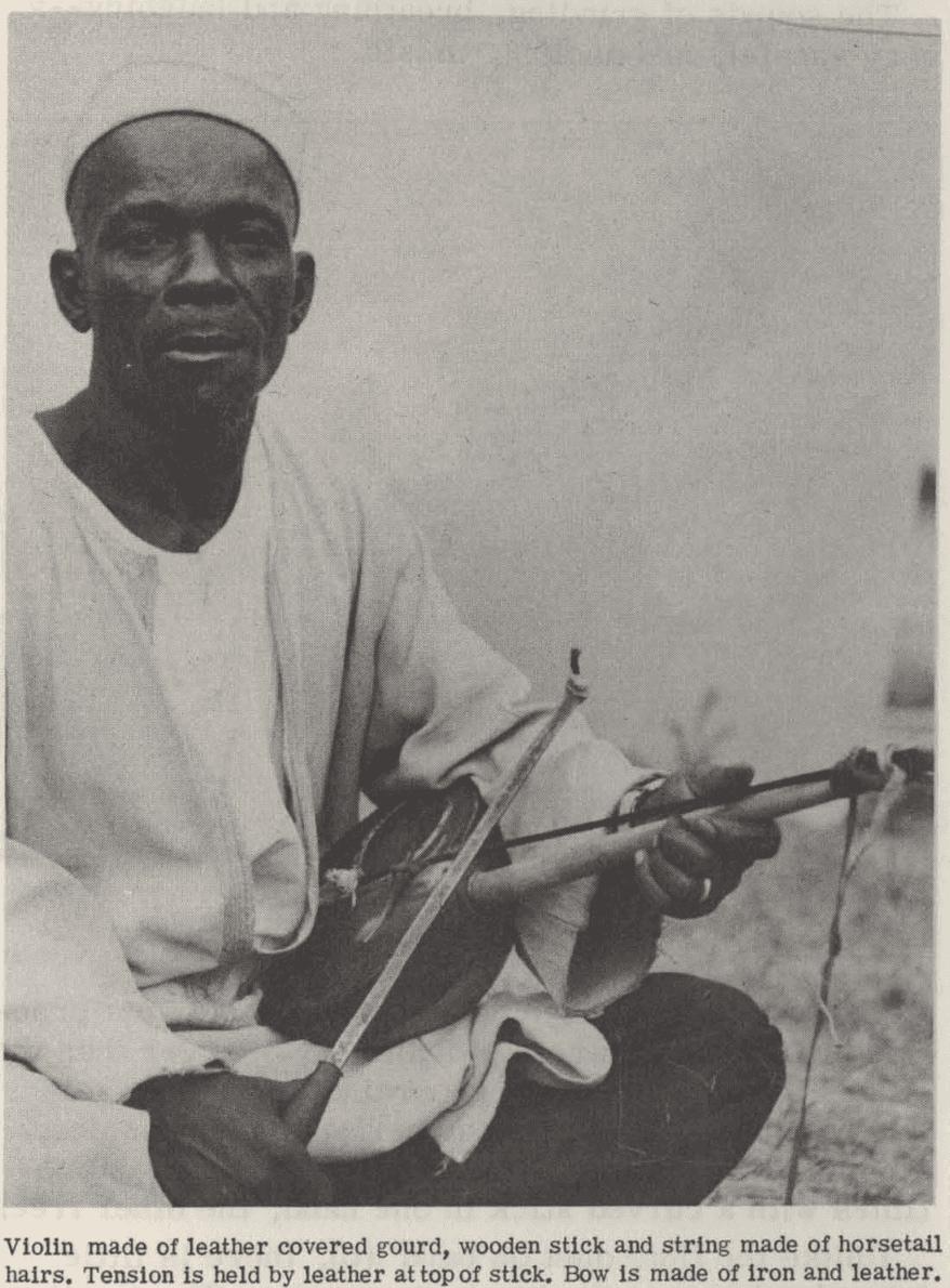 Smithsonian Folkways Archive photo of violinist in Jos Plateau