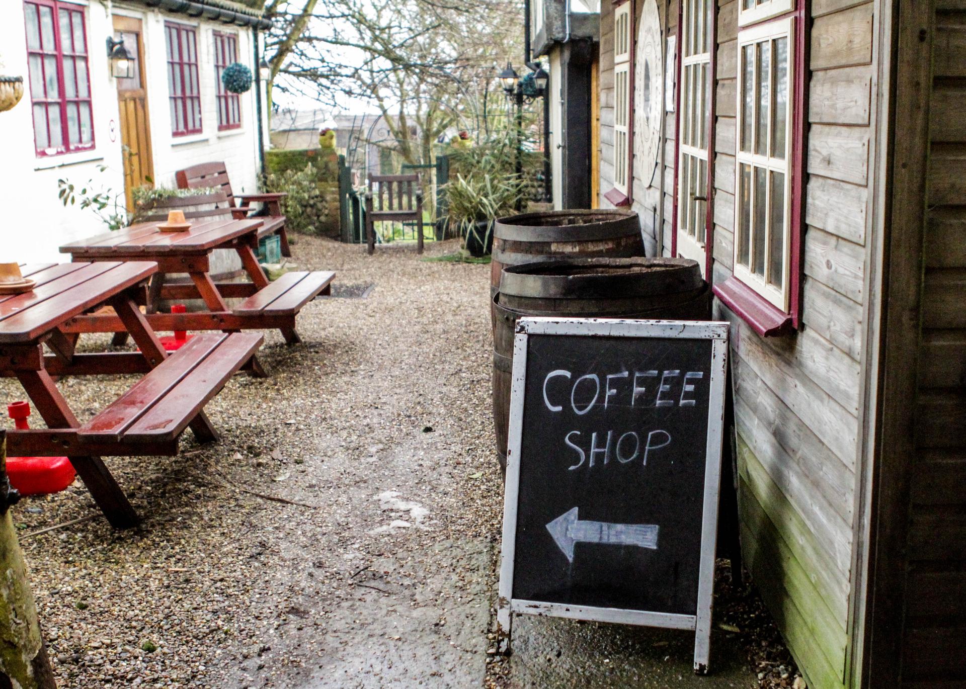 Coffee shop sign