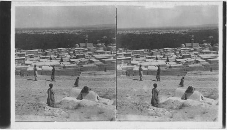 1903 photo of Damascus with Ghouta’s gardens in the distance.