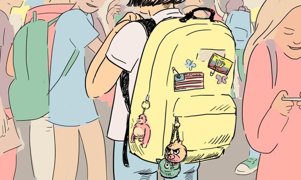 Illustration of child's backpack