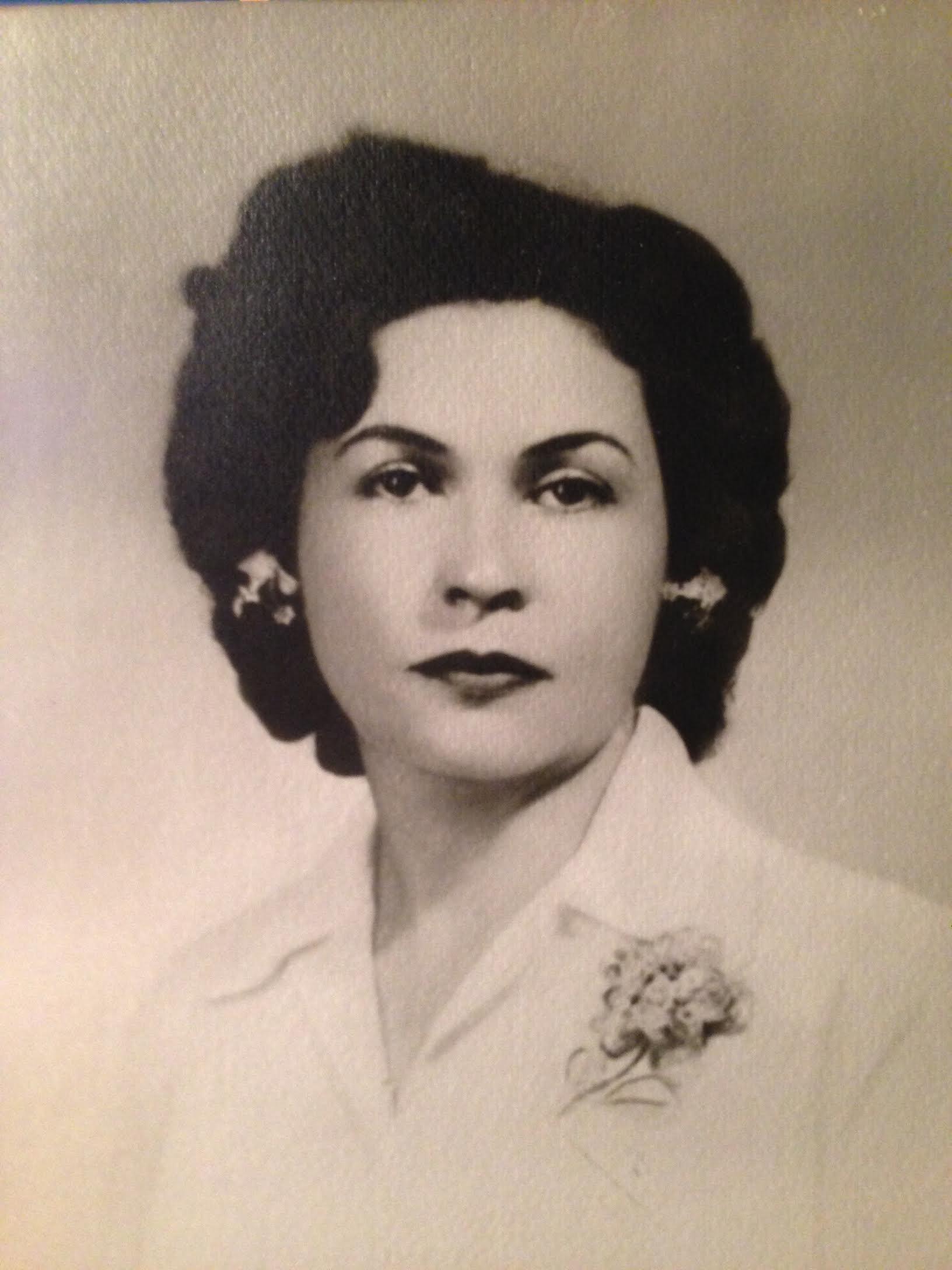 Passport photo of Hortensia Maria Campbell.