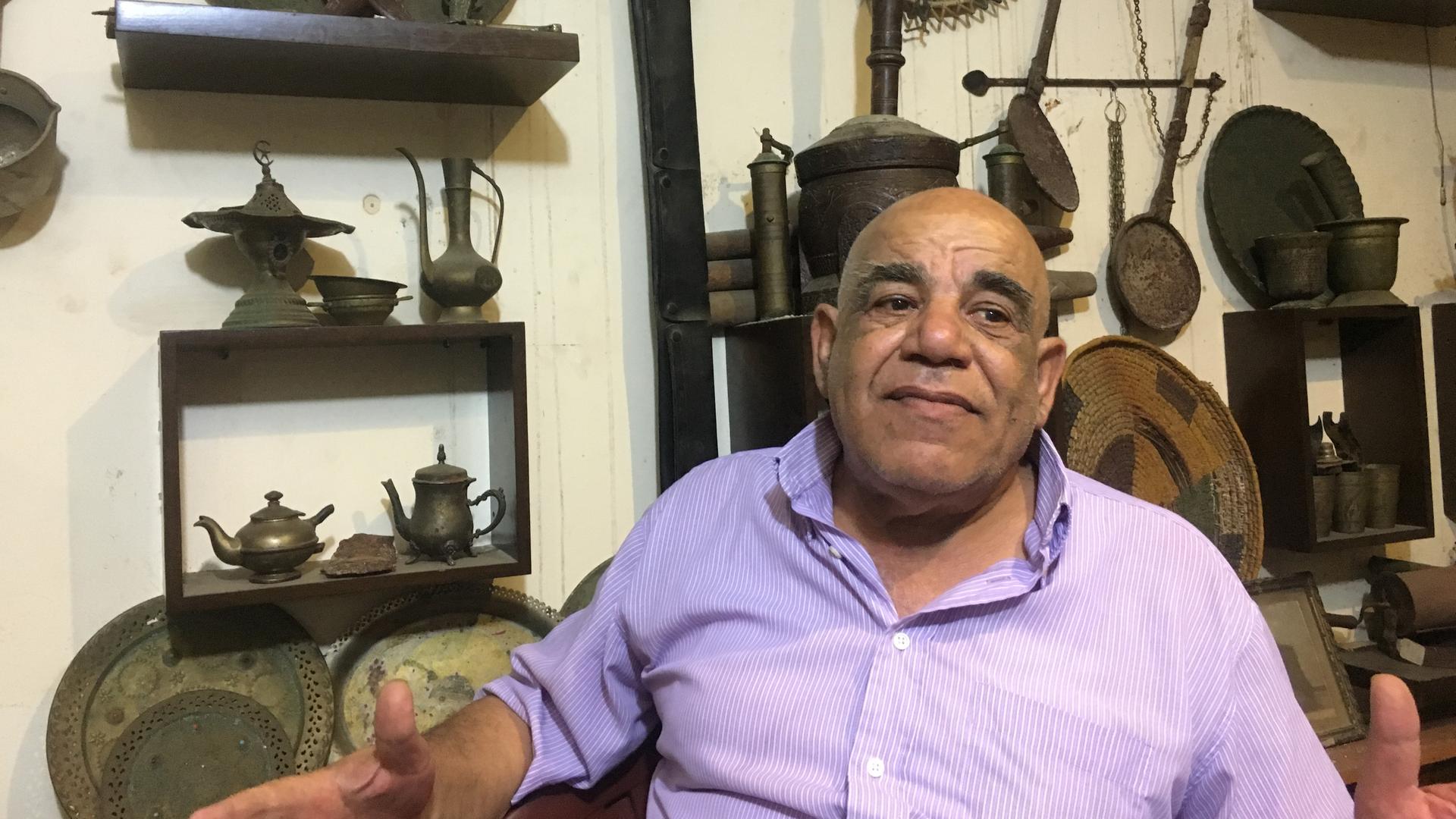 Dr. Mohammed al-Khatib, founder of the Museum of Memories in Beirut. He started the museum with a question for one of his patients: Do you have something from Palestine?