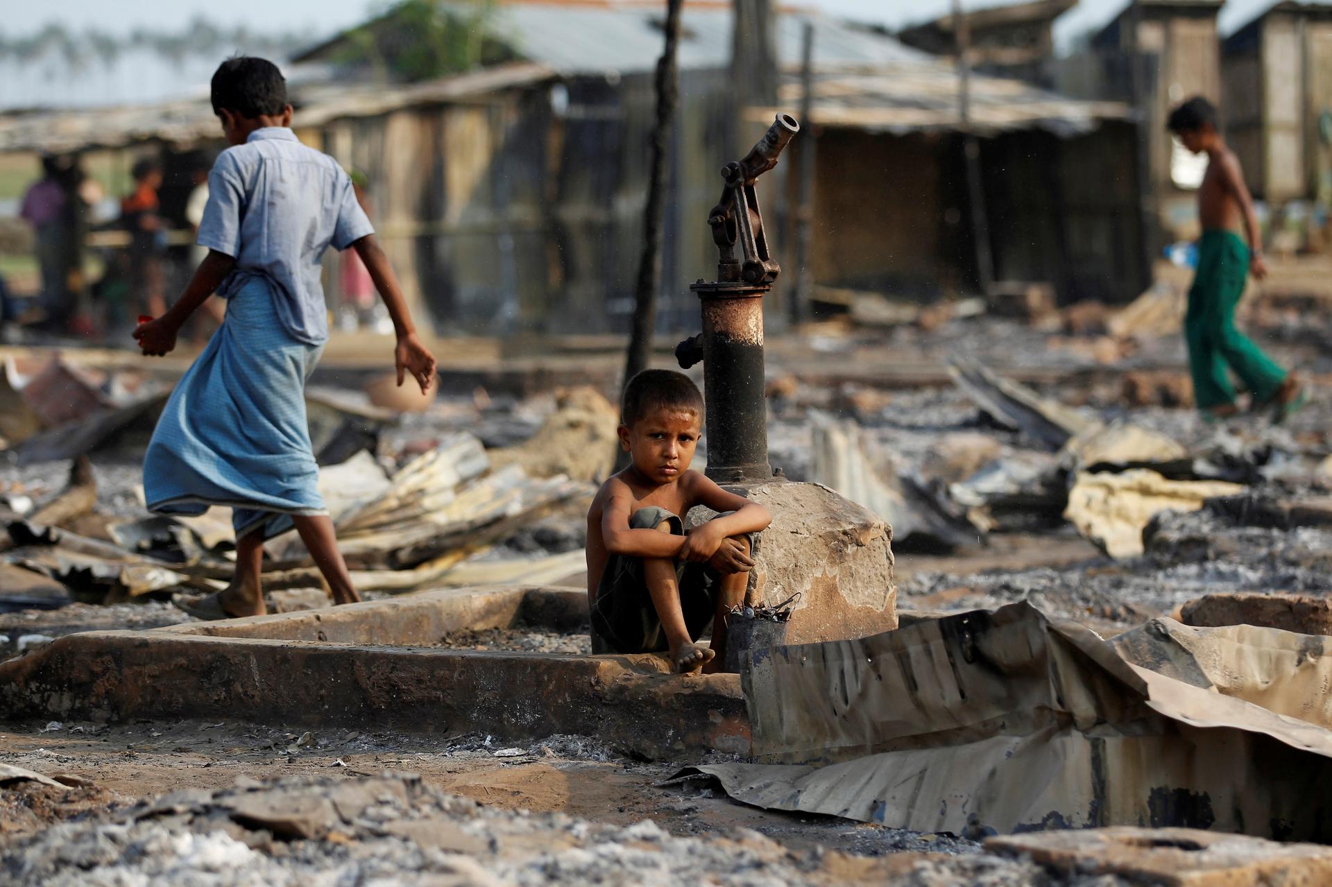 a young Rohingya boy