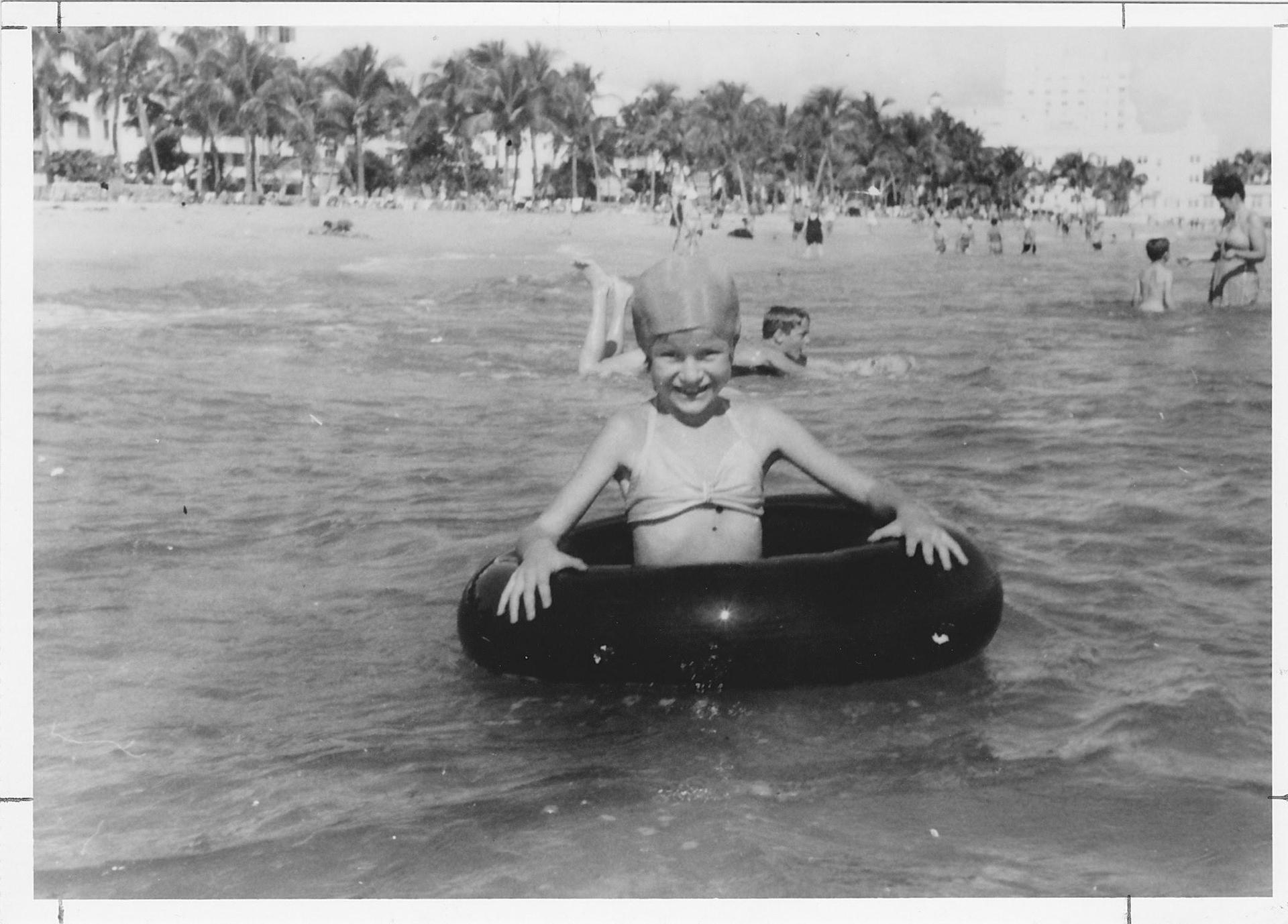 Judy in Miami Beach in the late 1940s.