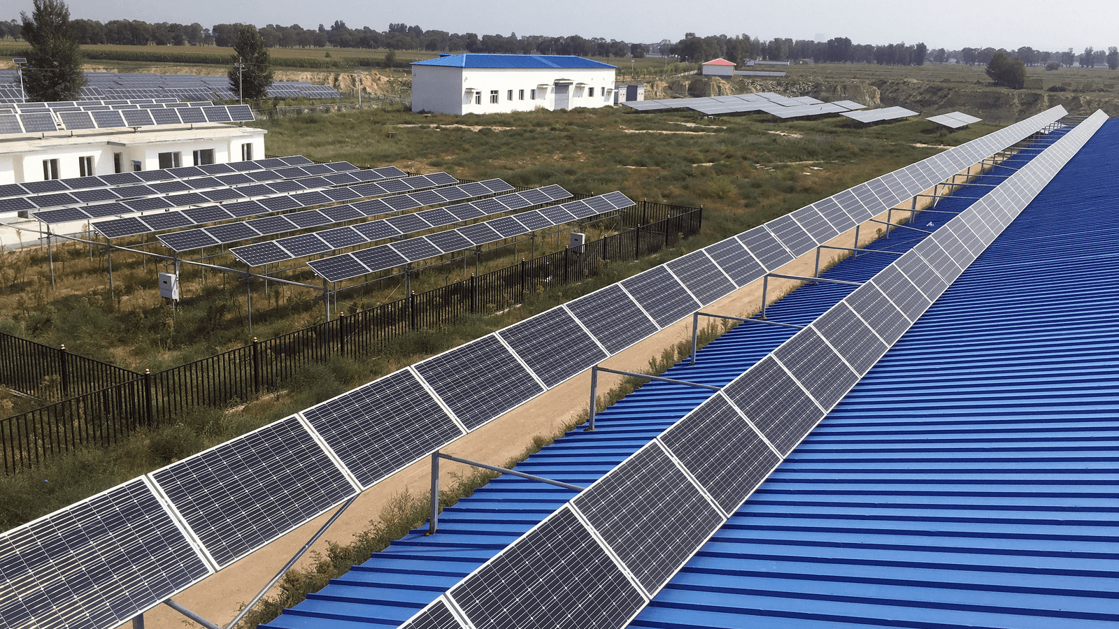 a solar panel farm in China