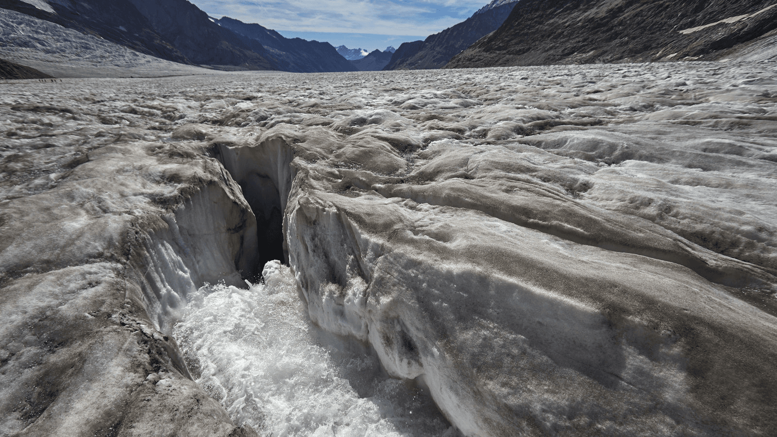 a fast-melting glacier in switzerland