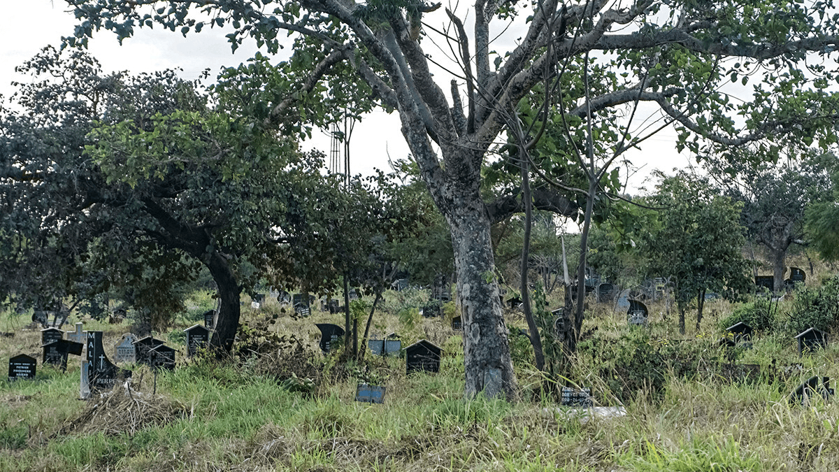 a graveyard in Zimbabwe