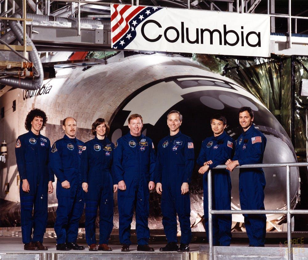 a group of astronauts, including Bonnie J. Dunbar