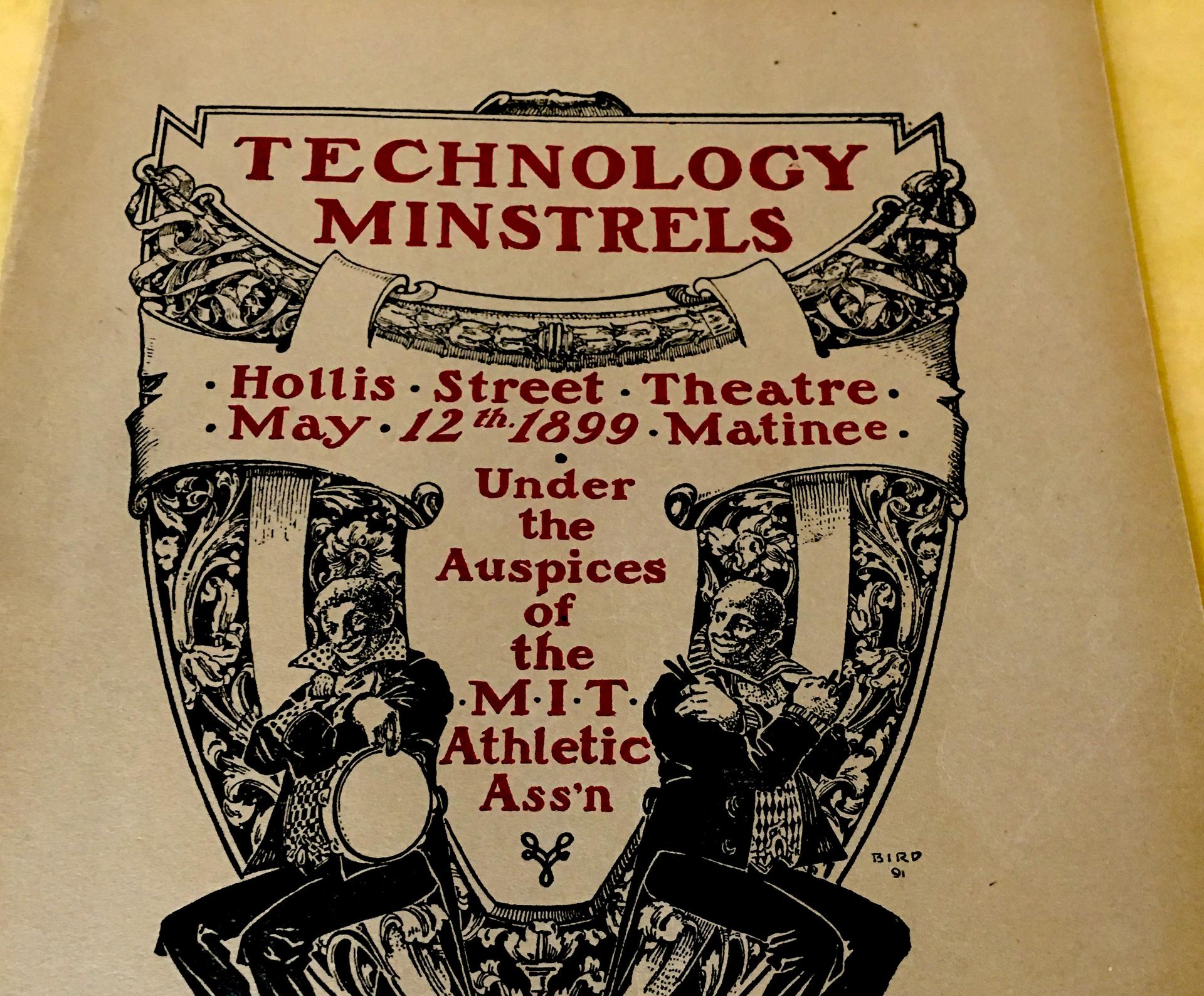 A program from a minstrel show put on by the MIT Athletic Association in 1899.
