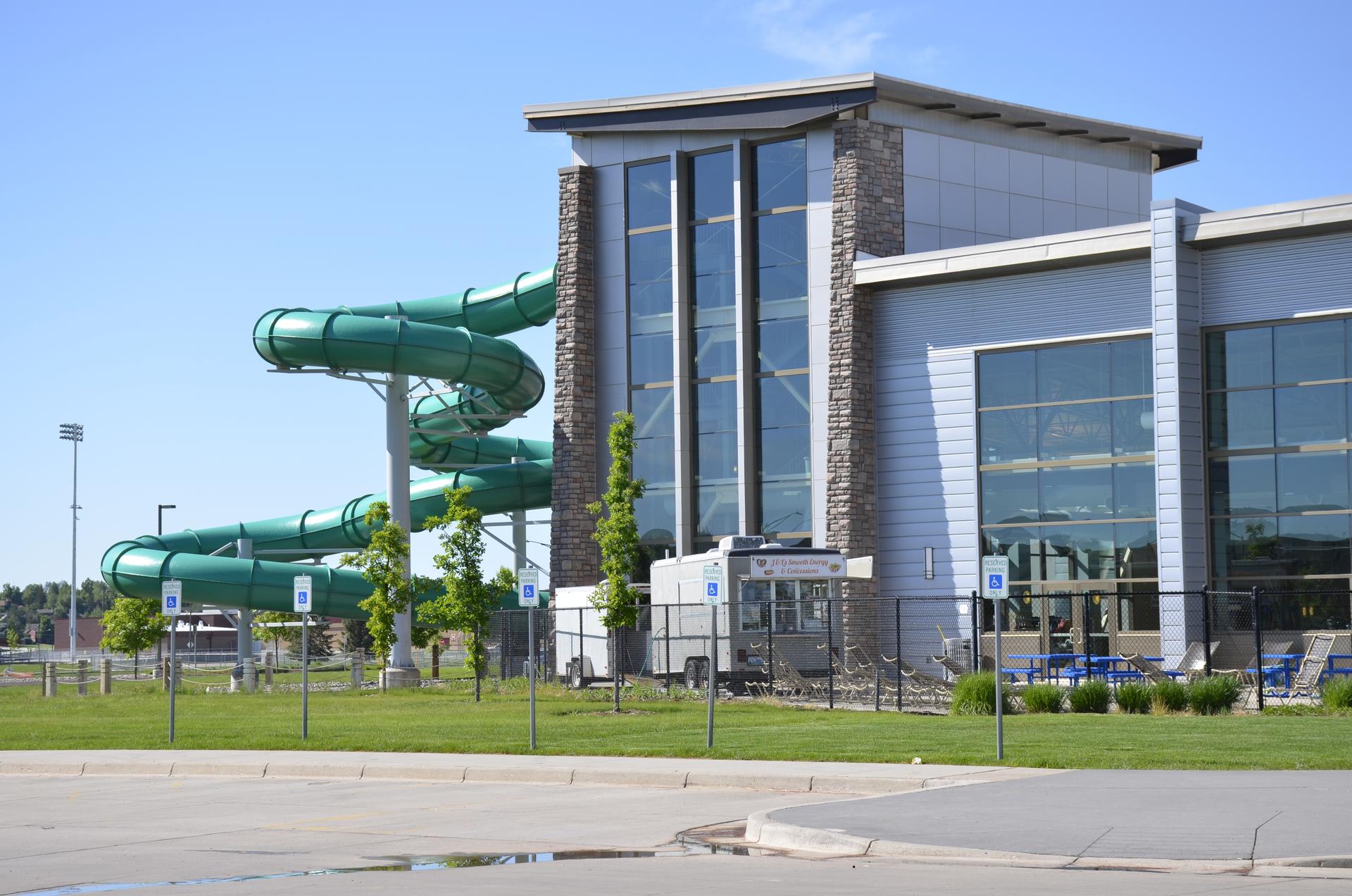 The Campbell County Recreation Center opened in 2010. The 190,000 square-foot facility has a 40-foot climbing wall built to resemble Devil’s Tower, indoor track, lazy river and two water slides.