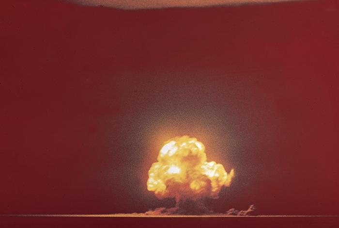 On July 16, 1945, scientists from Los Alamos Laboratory conducted the first test detonation of a nuclear device. J. Robert Oppenheimer, the lab's director, code-named the test 