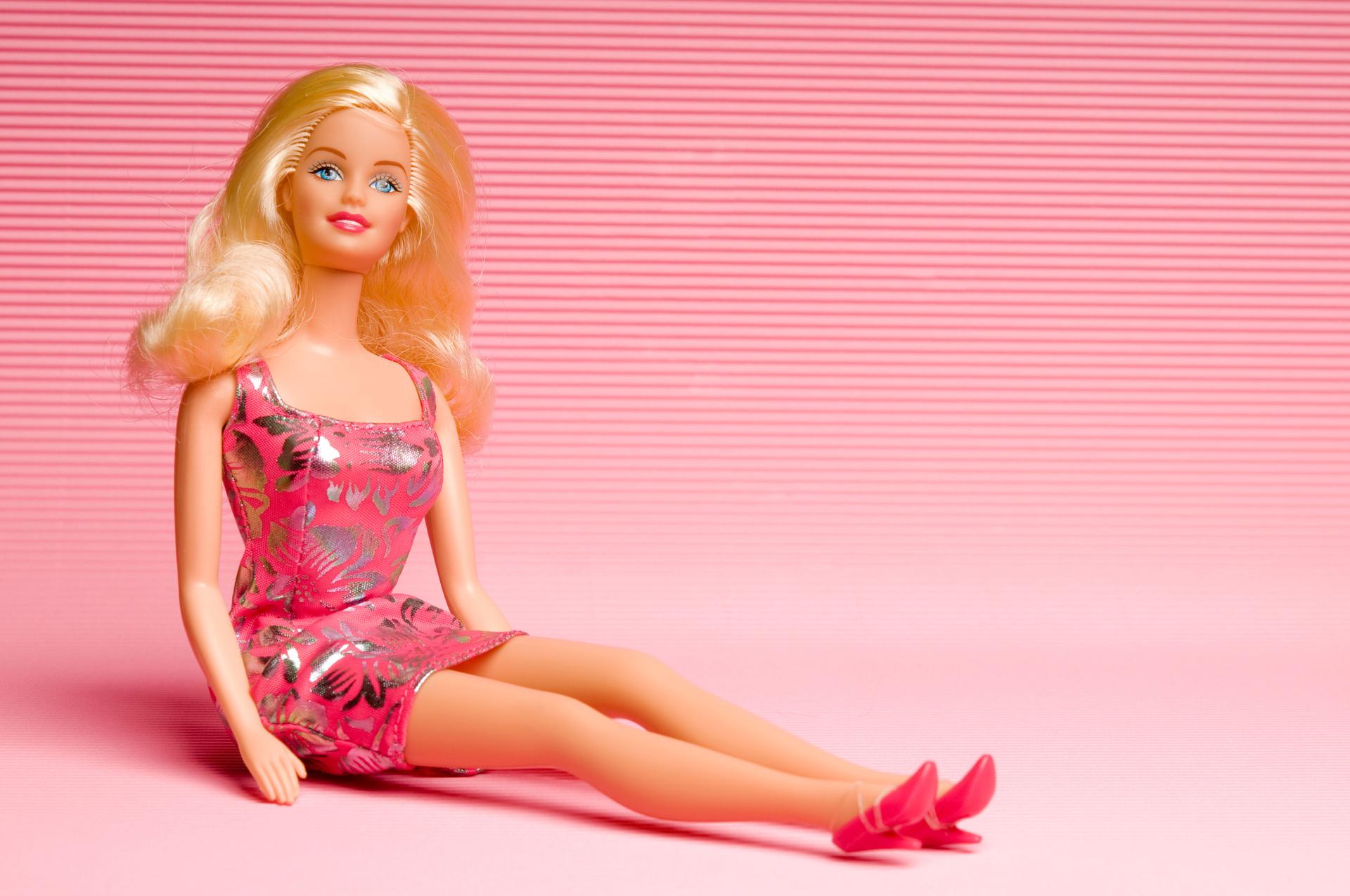 A posed Barbie doll.