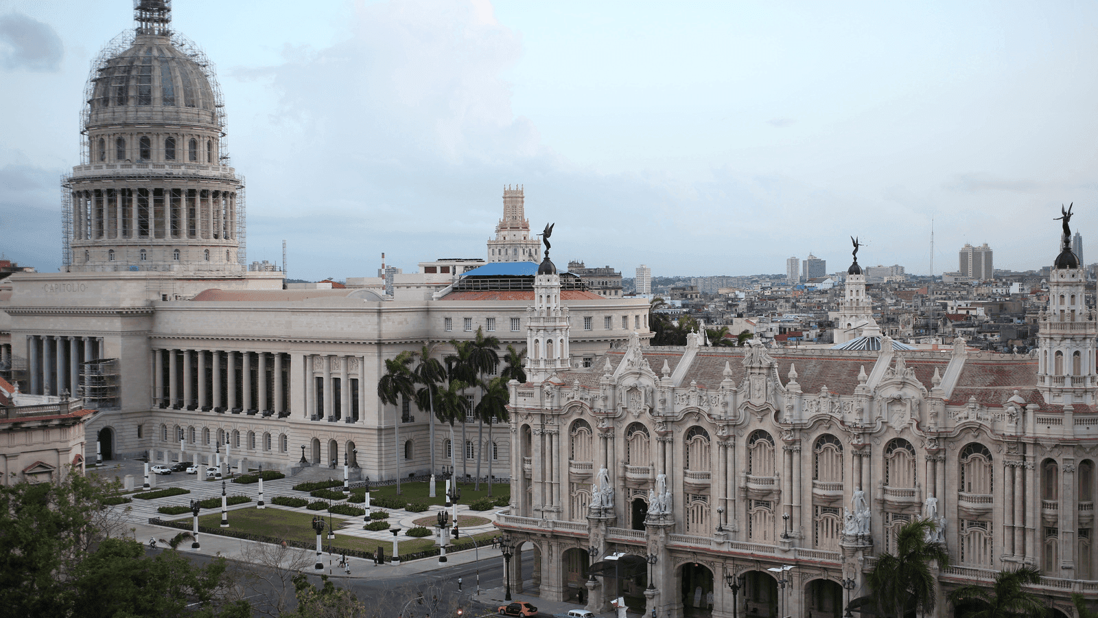 capitol building and theater in havana, cuba