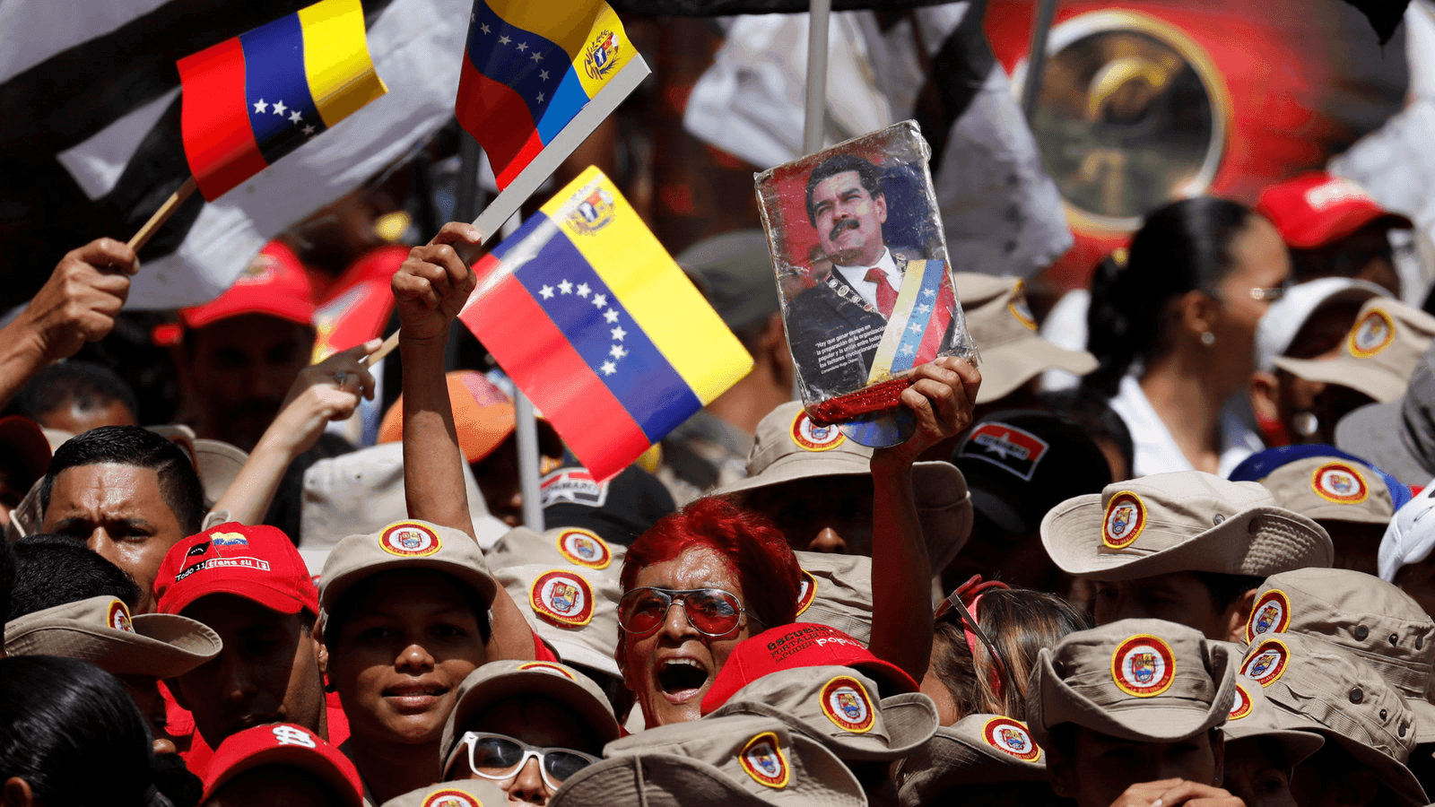 supporters at a rally for Venezuelan President Nicolas Maduro