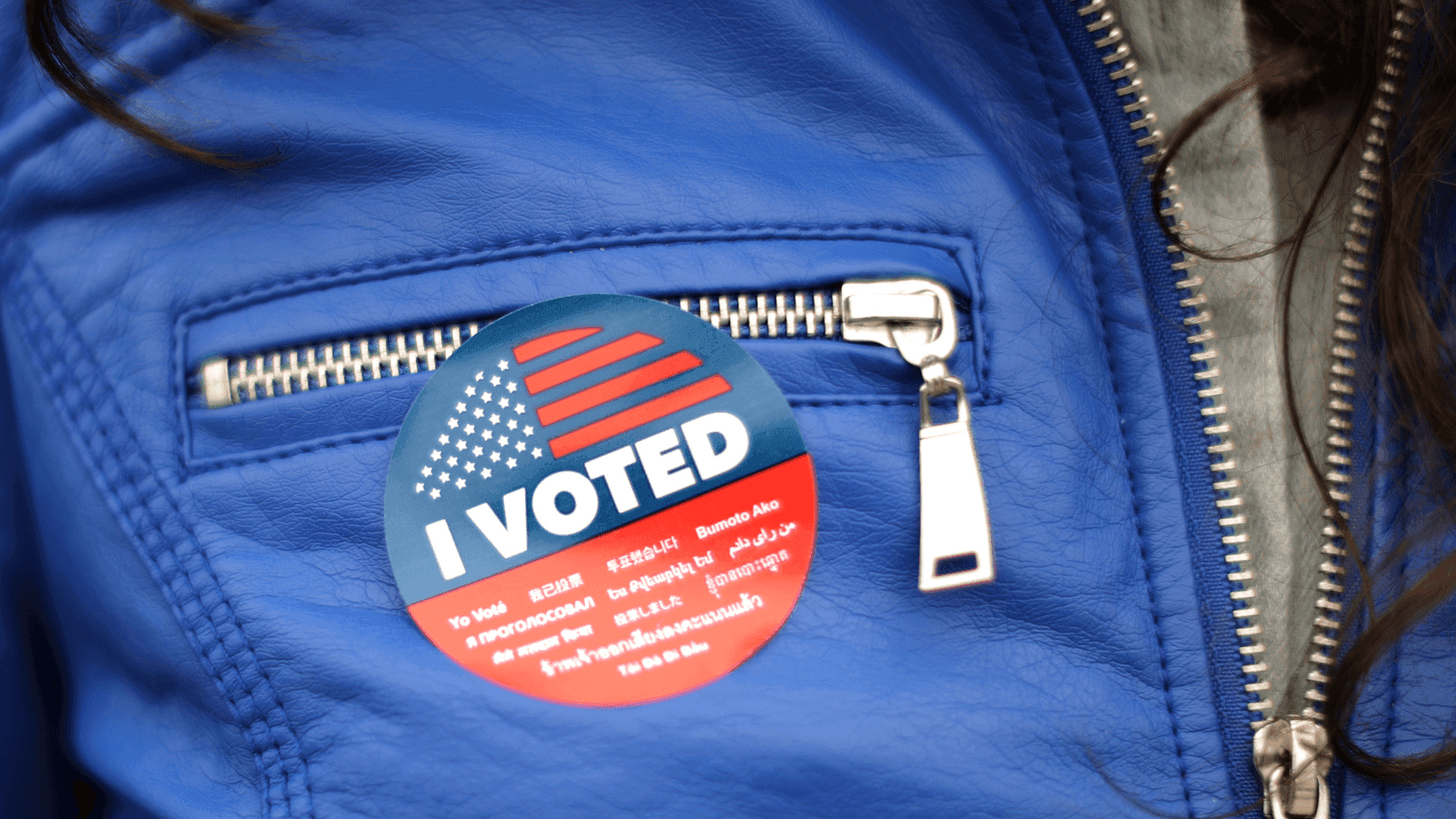 an "I voted" sticker