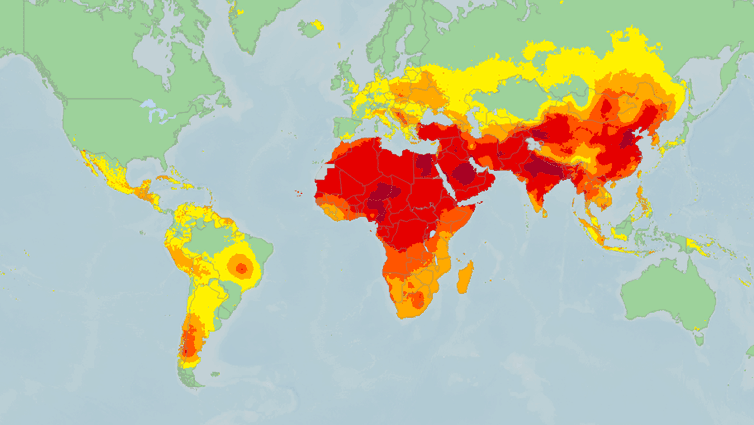 worldwide pollution map