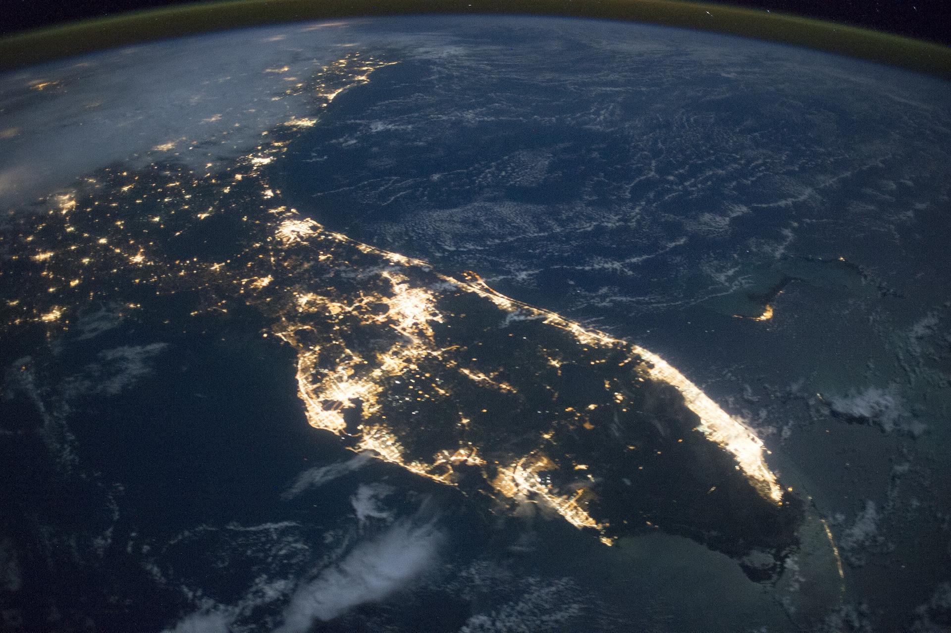 NASA Florida at night