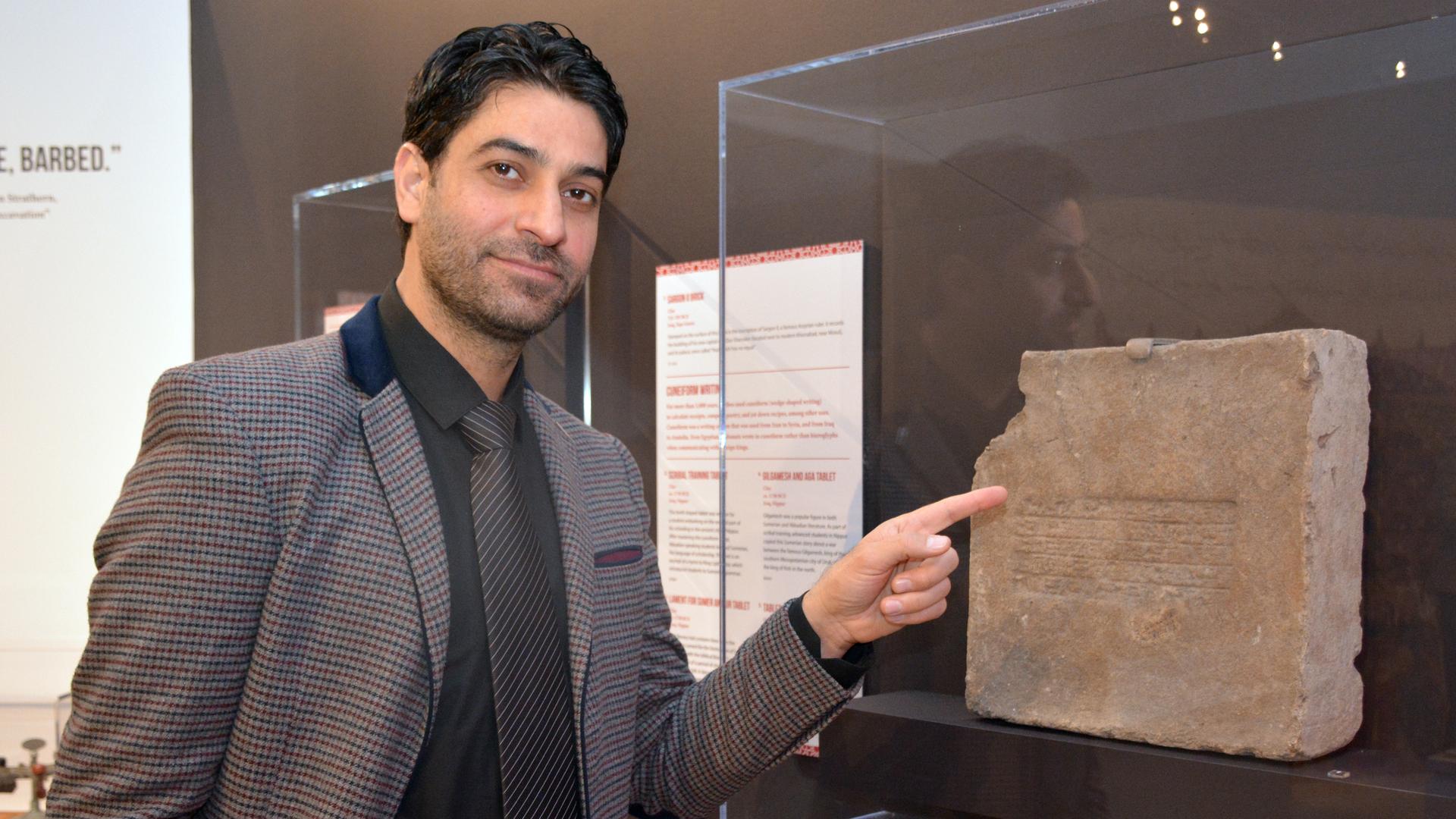 Hadi Jasim was an Iraqi translator for the US military. Now he's a "global guide" at the Penn Museum in Philadelphia.