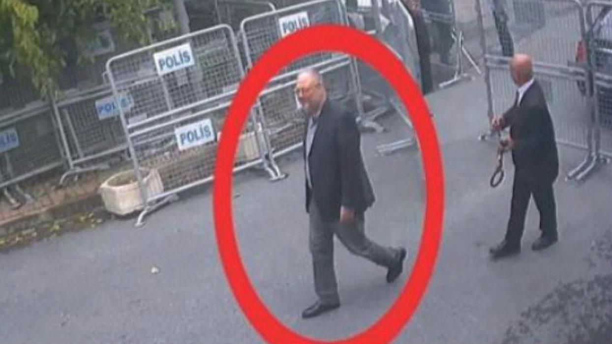 Still image taken from CCTV claims to show Saudi journalist Jamal Khashoggi