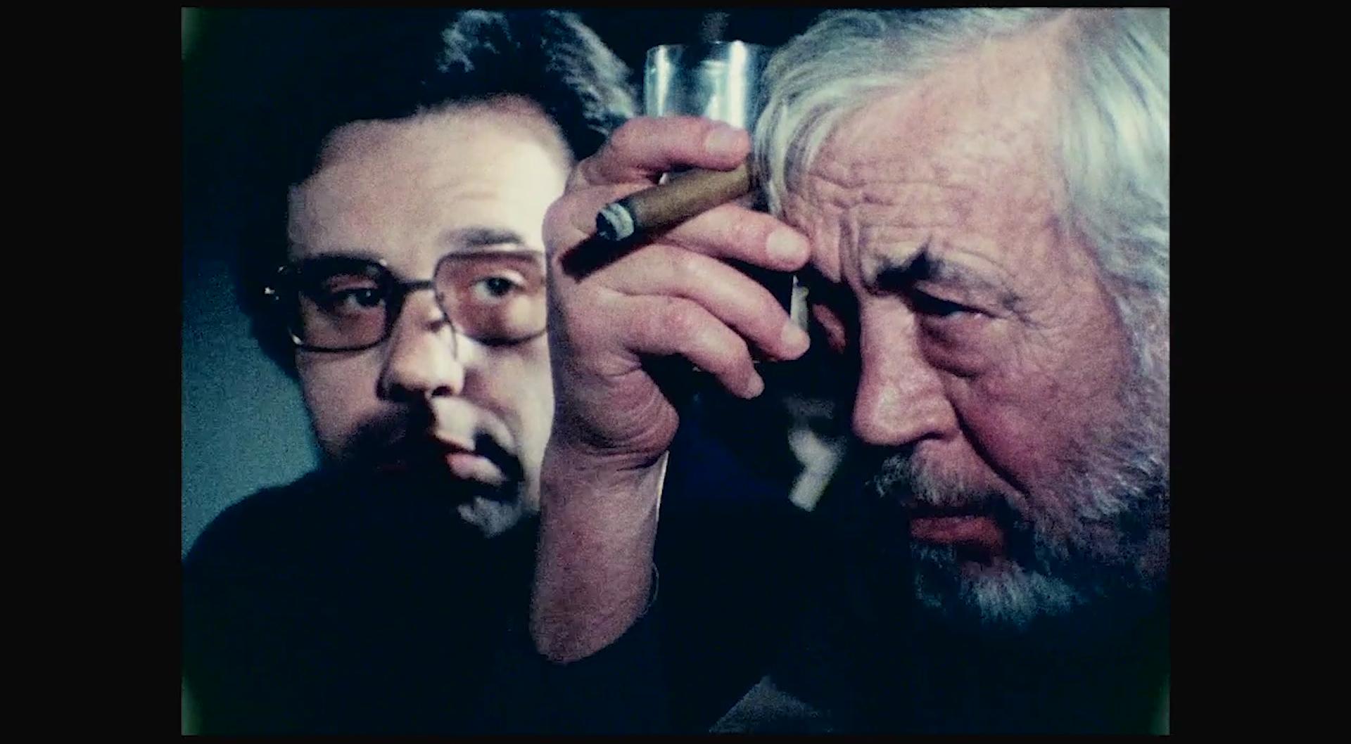 Peter Bogdanovich and John Huston in Orson Welles' 